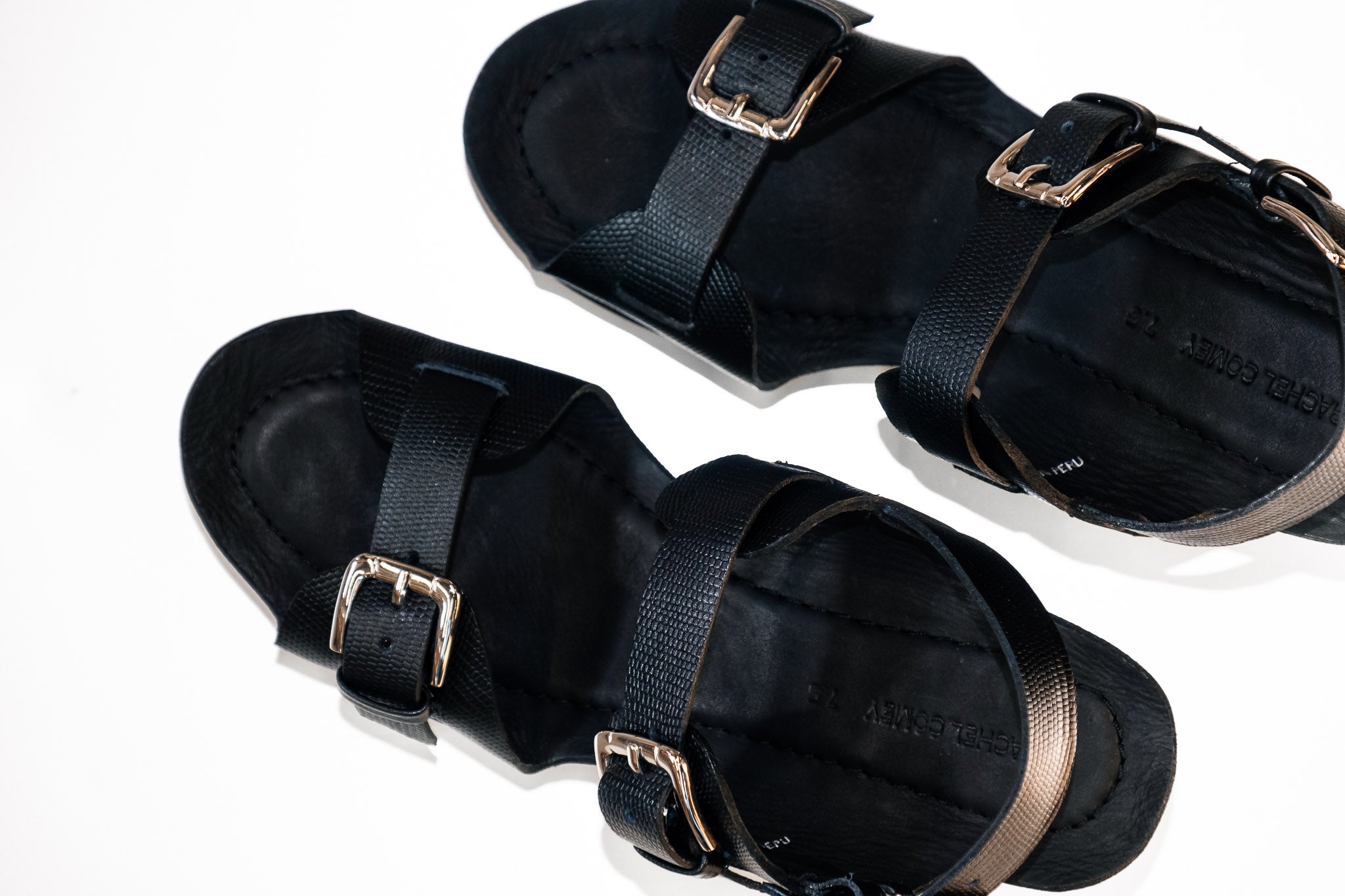 Richi Sandal Clog in Embossed Black