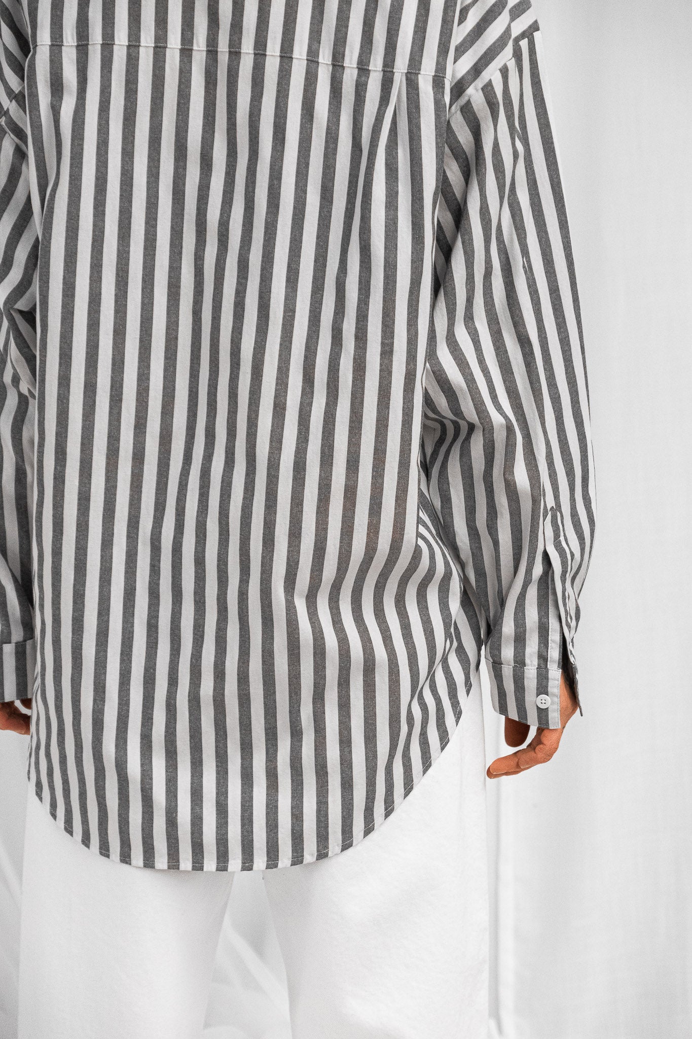 Alberta Shirt in Slate Bold Stripe