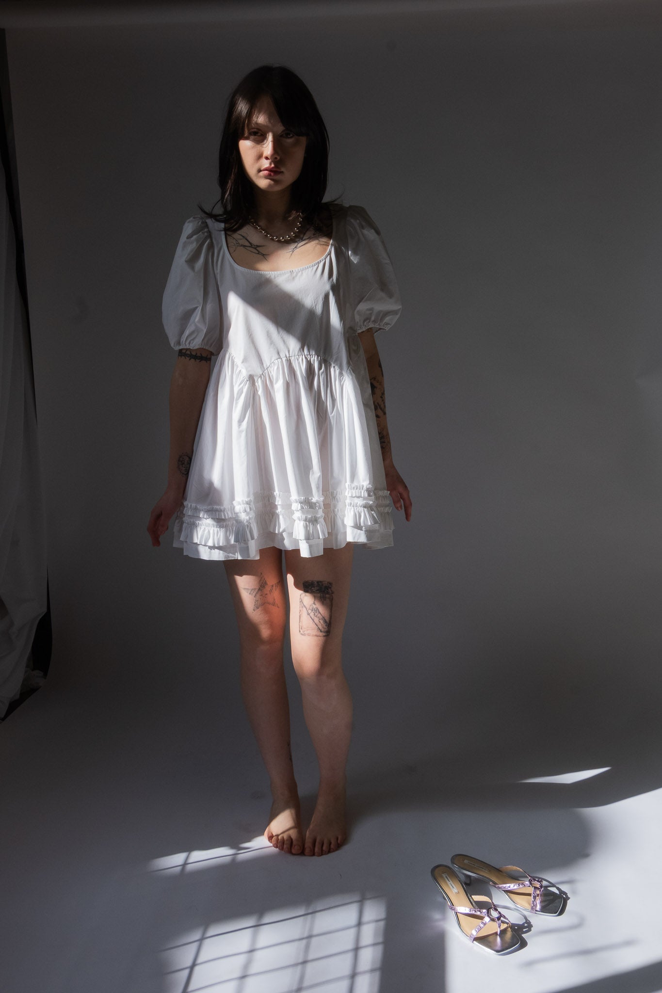 Kewpie Dress in White