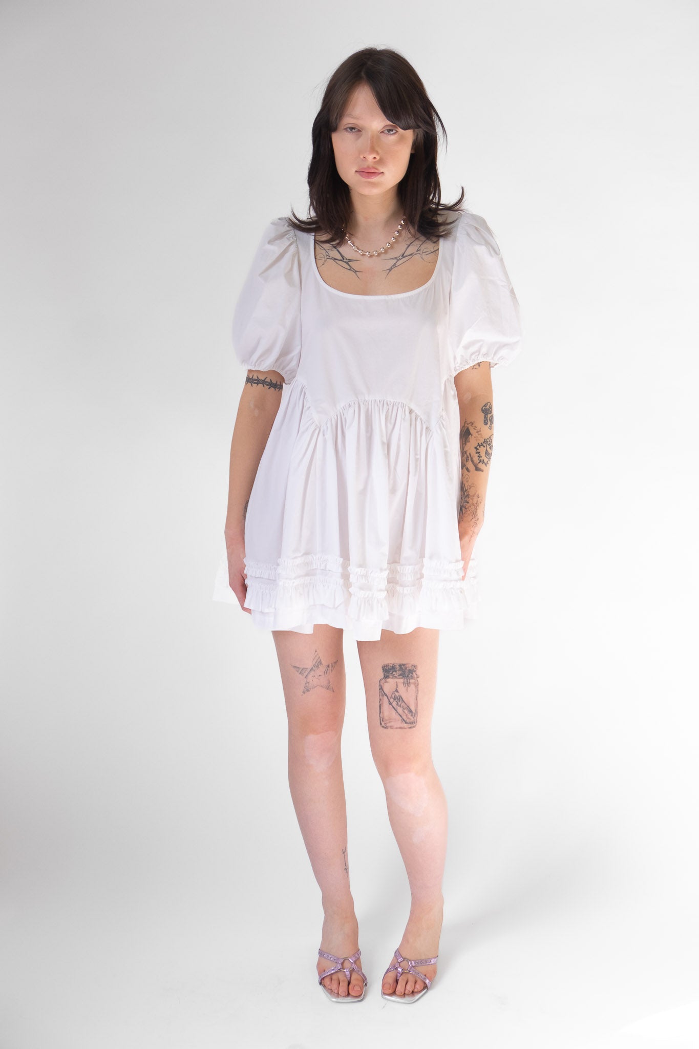 Kewpie Dress in White