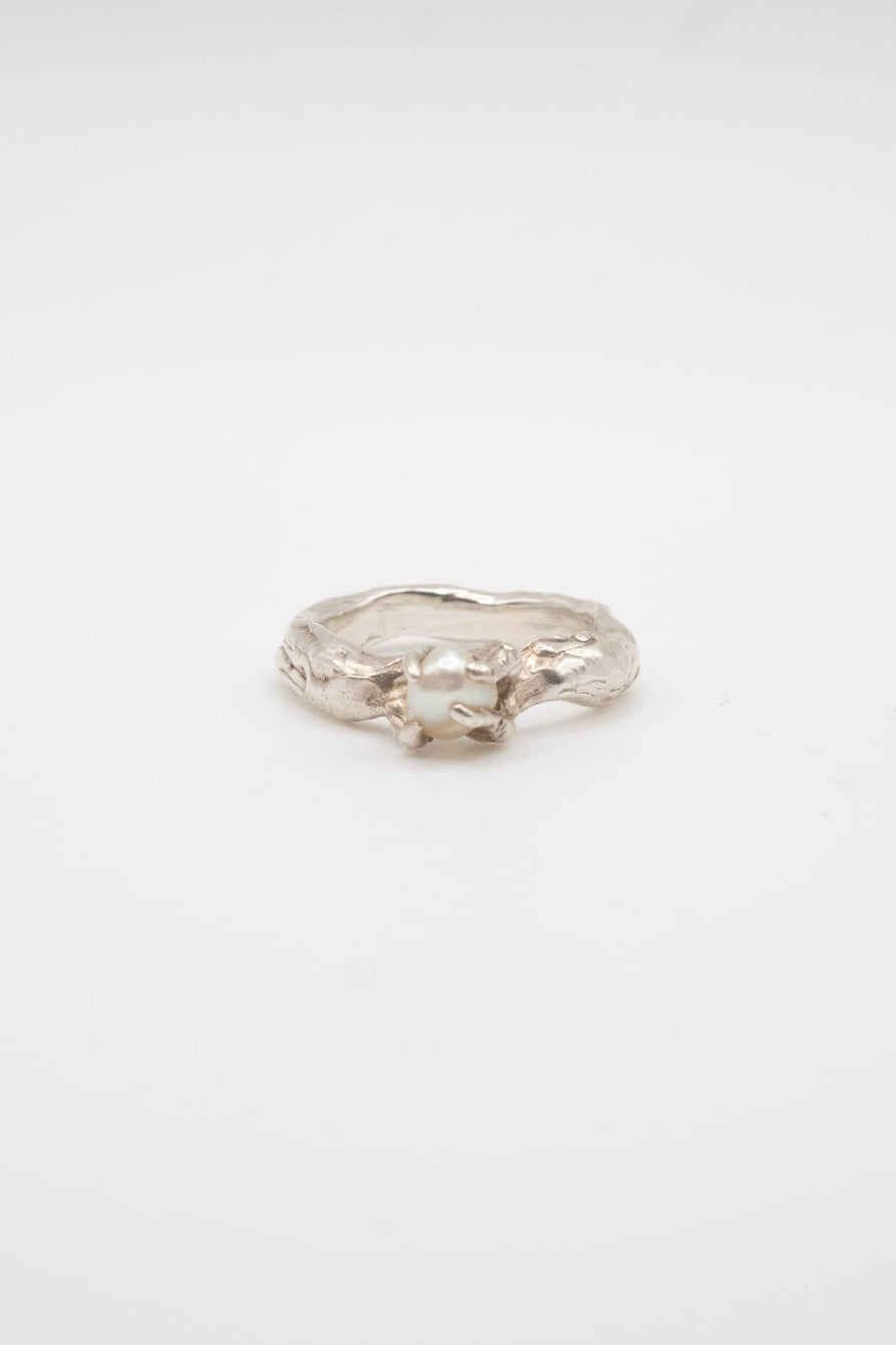 Pearl Ring in Sterling Silver