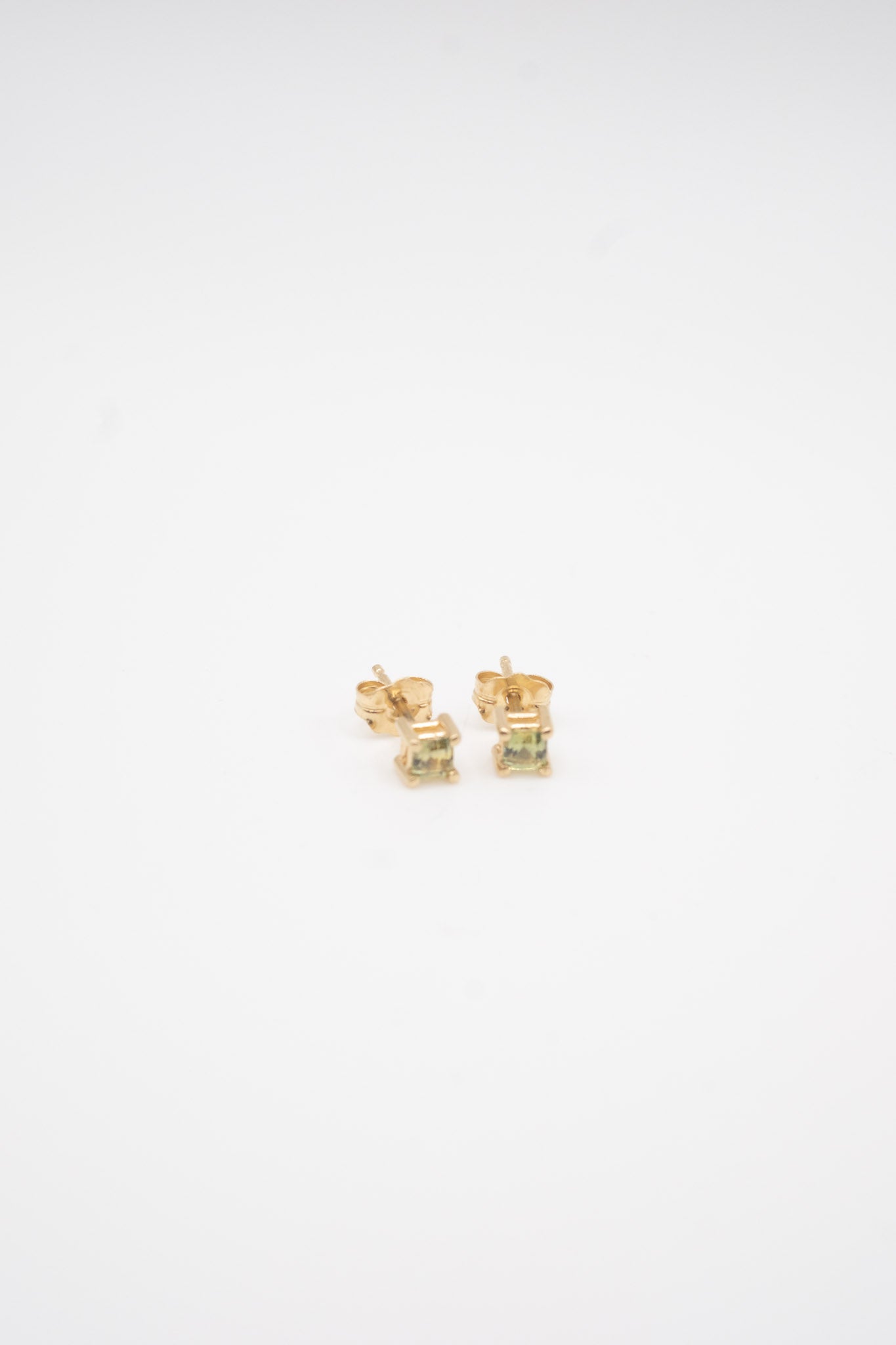 Sisu Studs in 14k Yellow Gold & Montana Sapphire