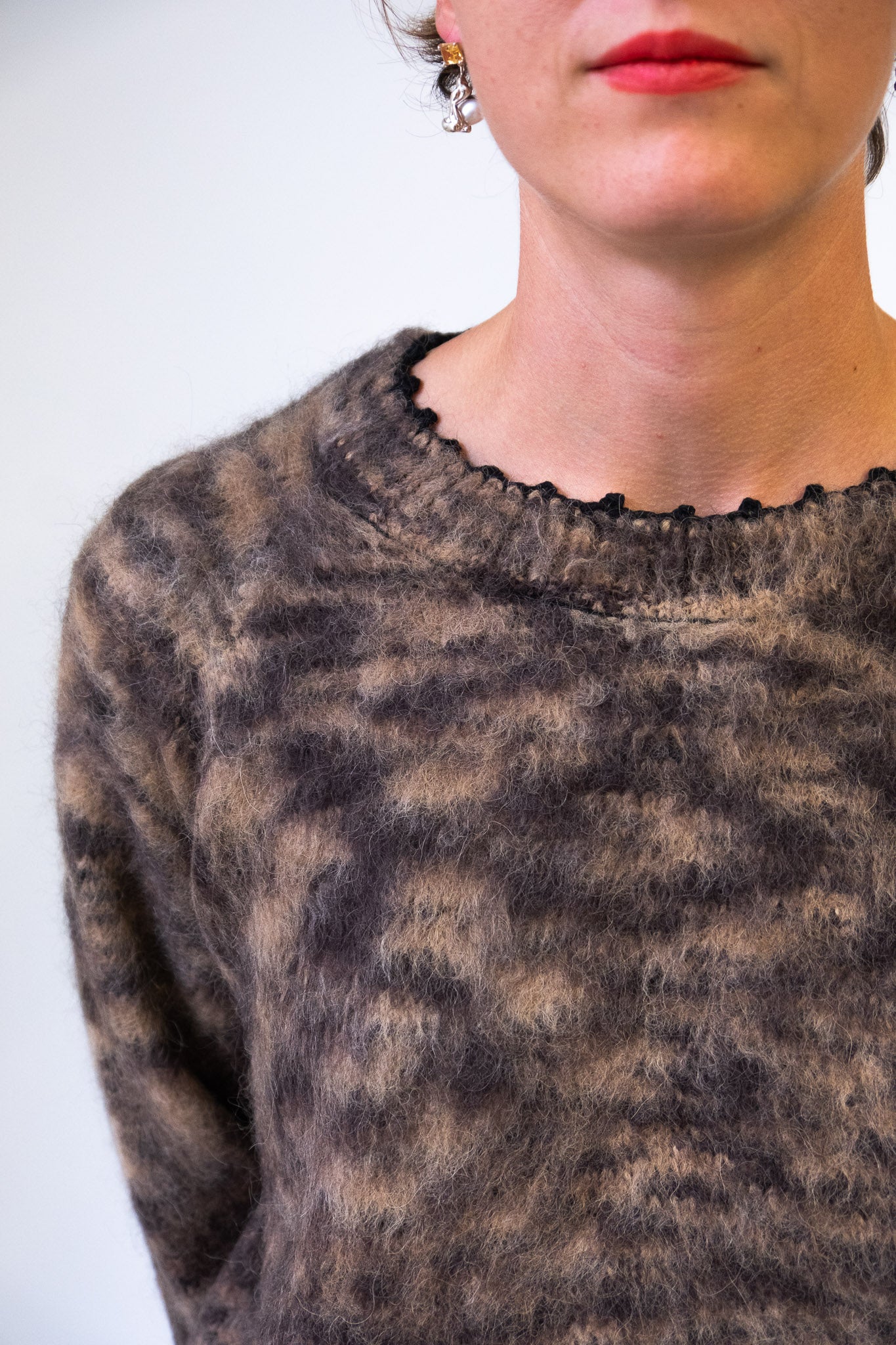 Durden Sweater in Chocolate Space Dye