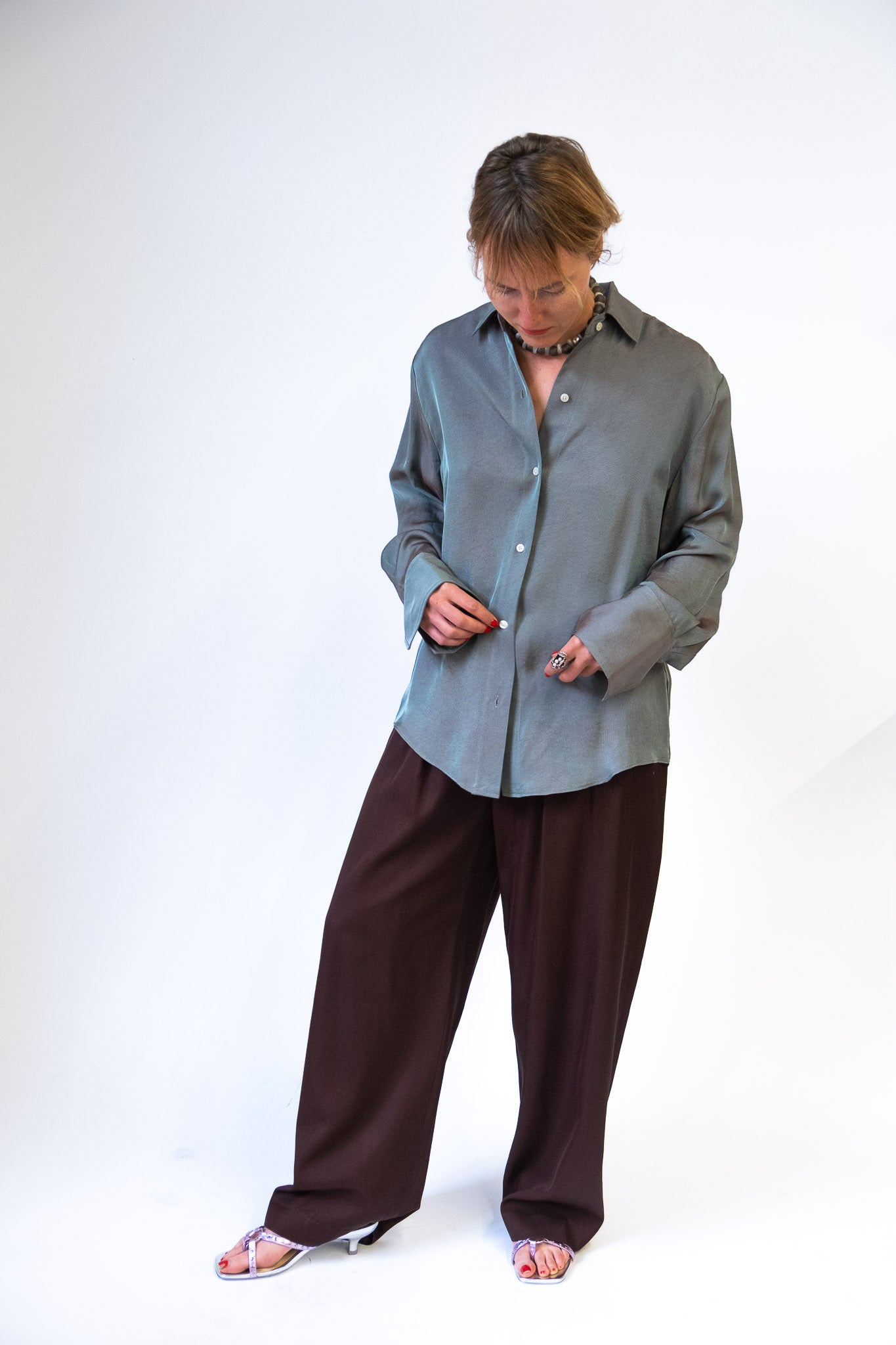 Button Down Dress Shirt in Dusk