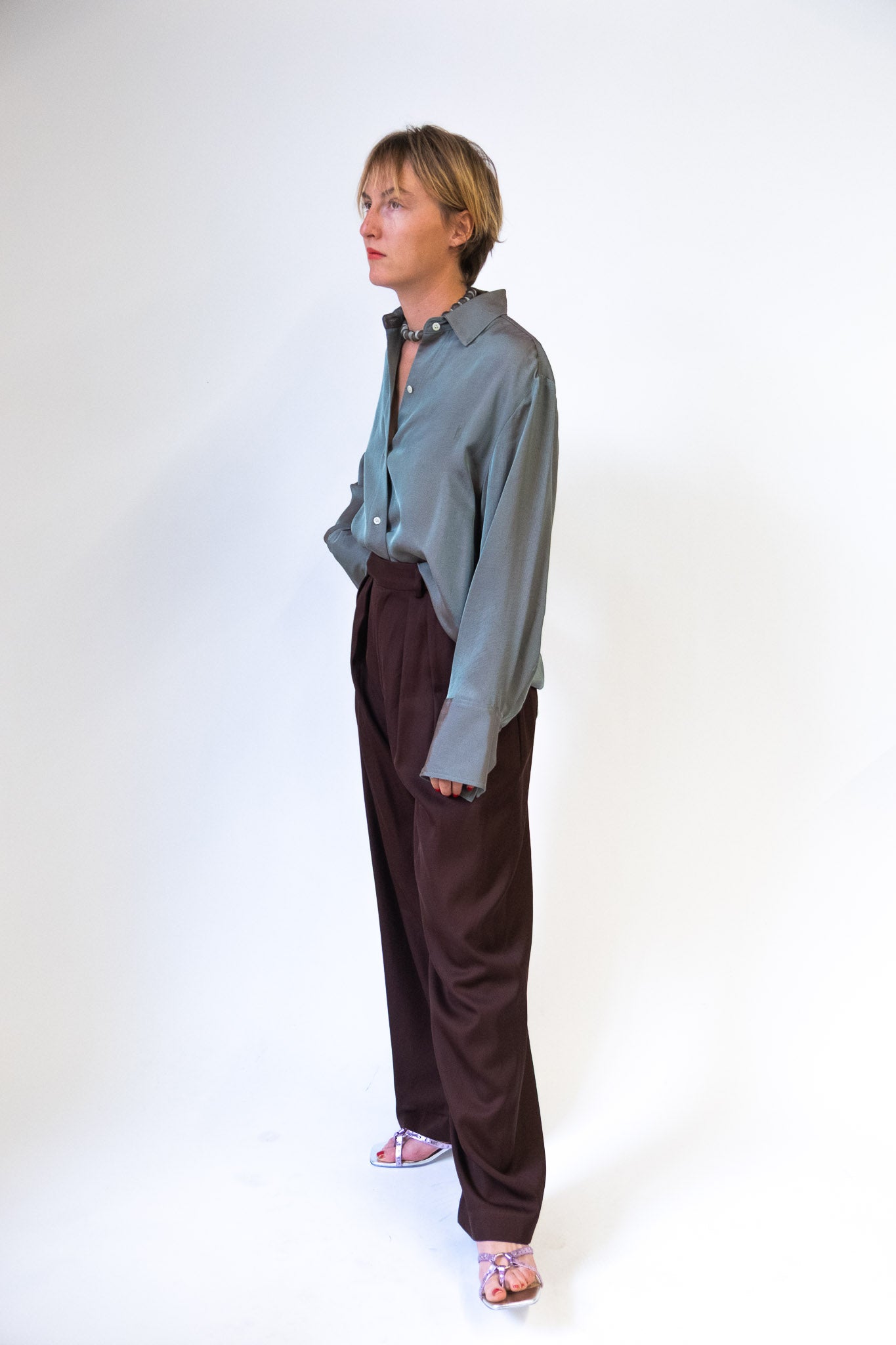 Button Down Dress Shirt in Dusk