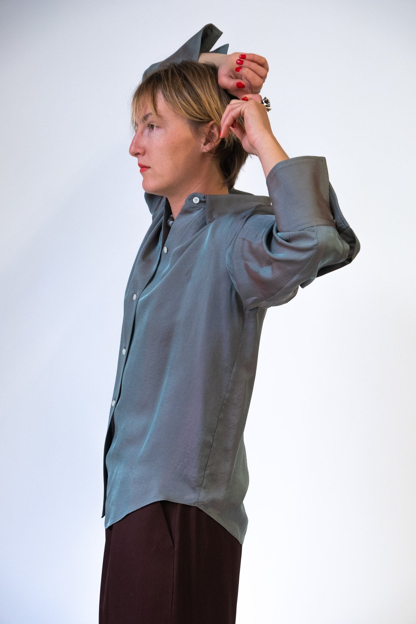 Button Down Dress Shirt in Dusk