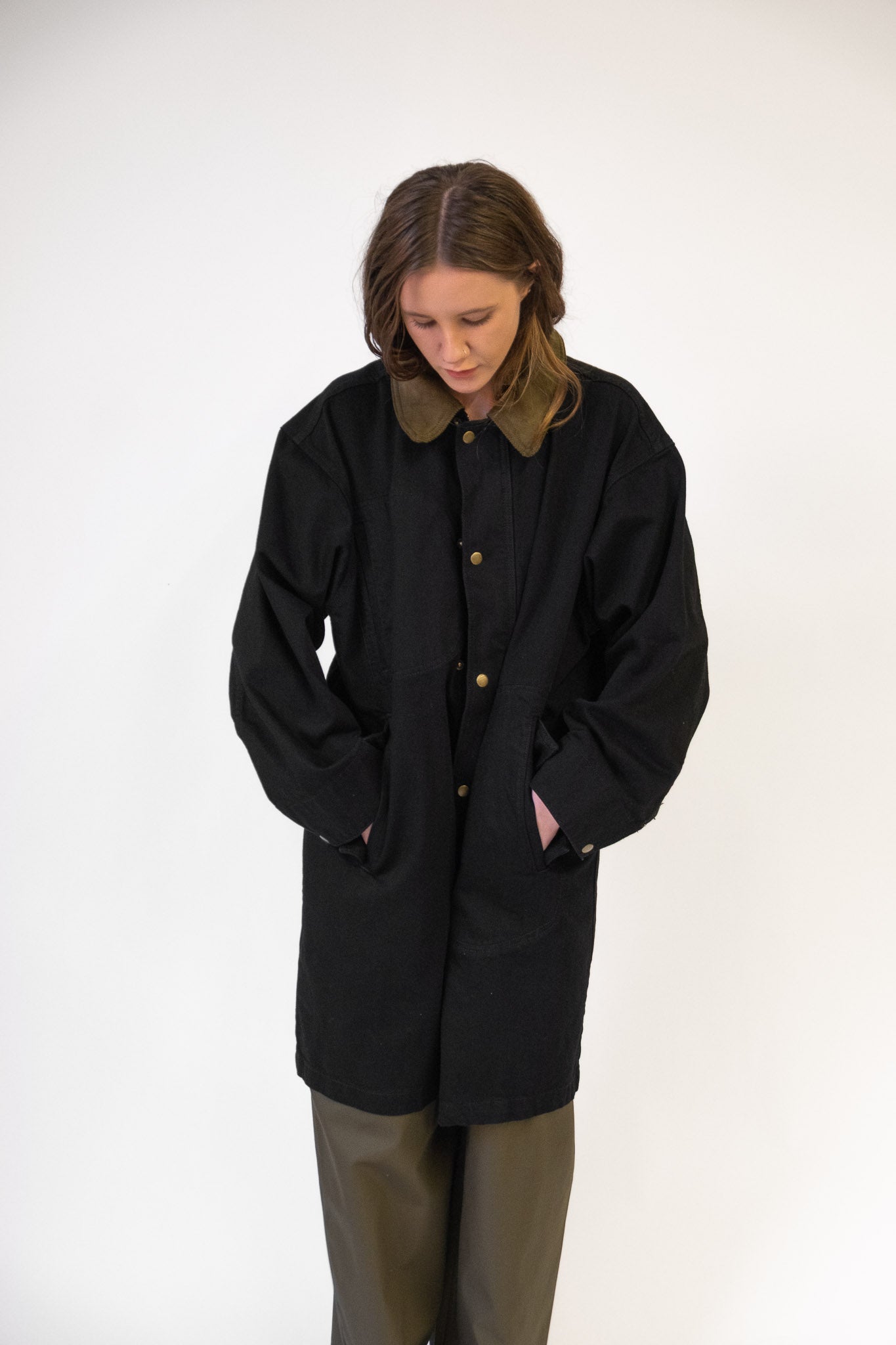 Town & Country Coat in Washed Black