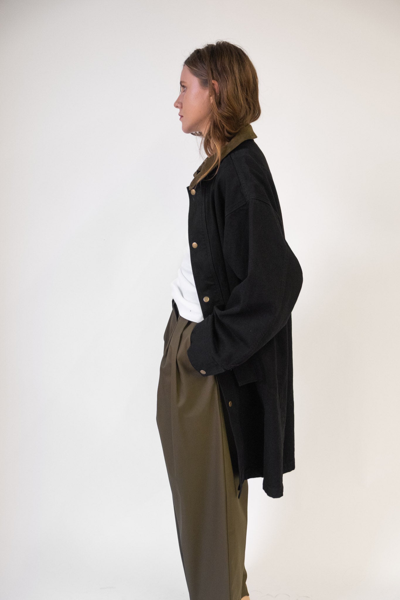 Town & Country Coat in Washed Black