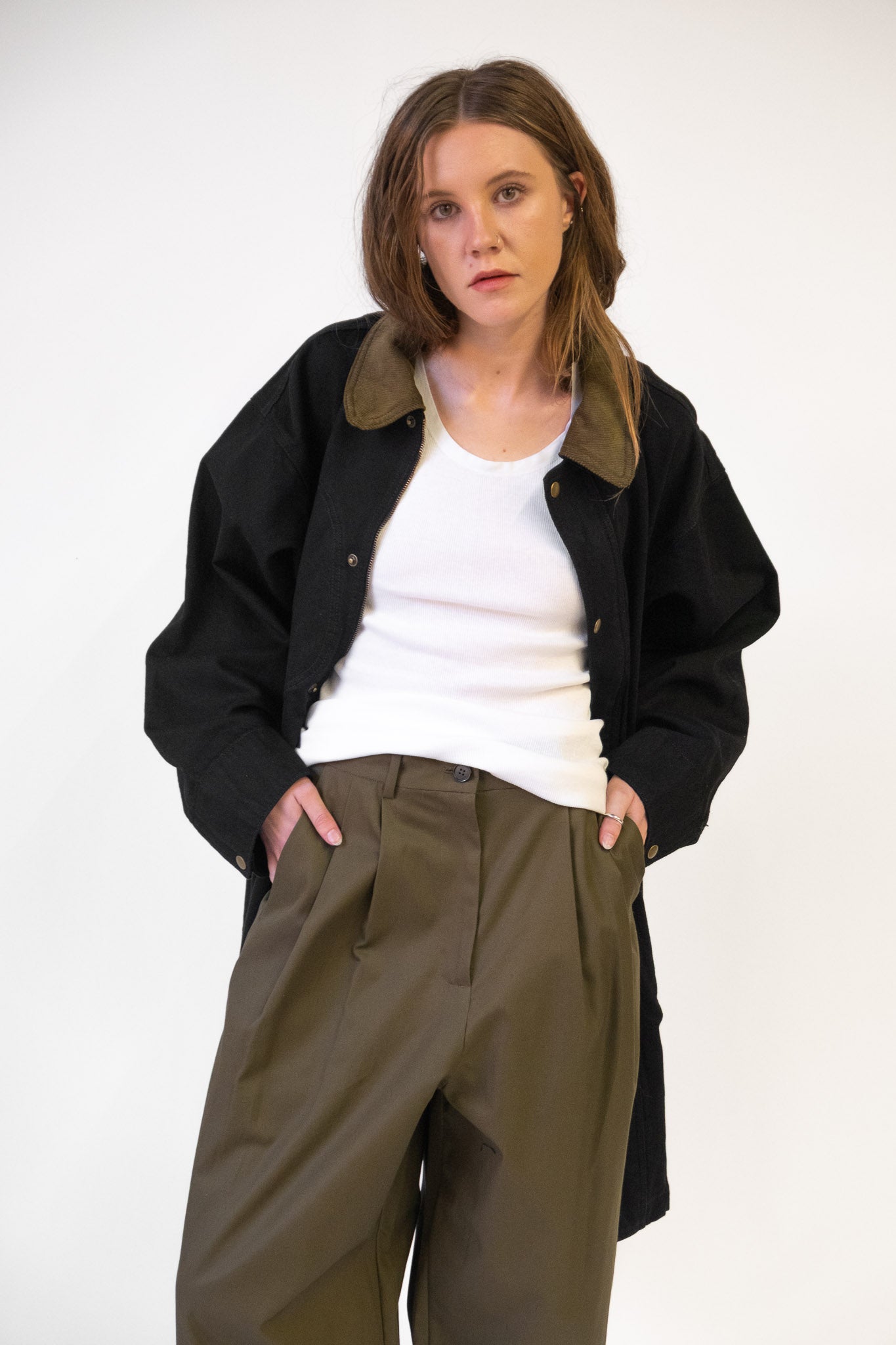 Town & Country Coat in Washed Black