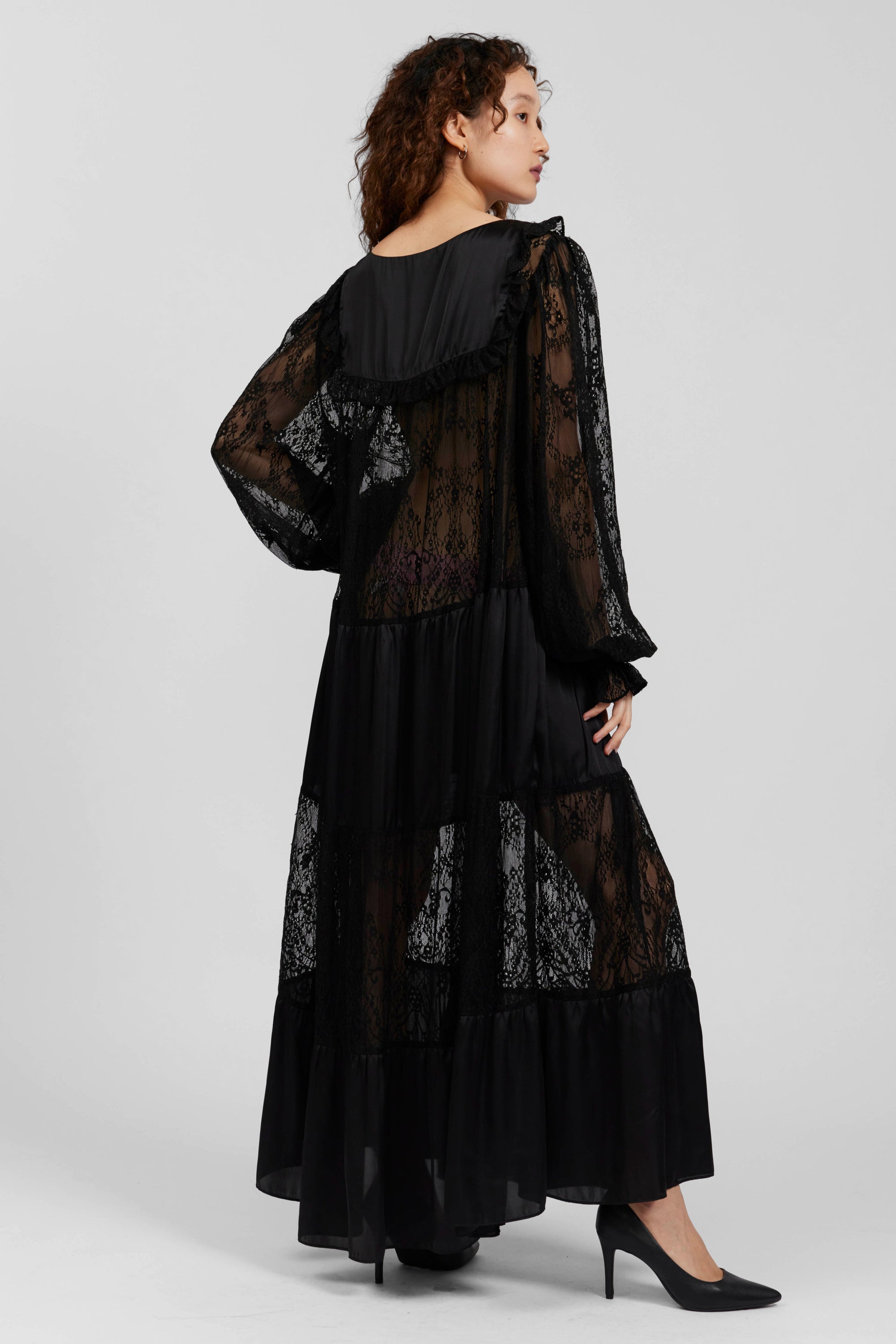 Phoebe Dress in Black Satin by Batsheva http://www.shoprecital.com