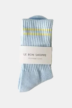 Boyfriend Socks in Pastel Sky