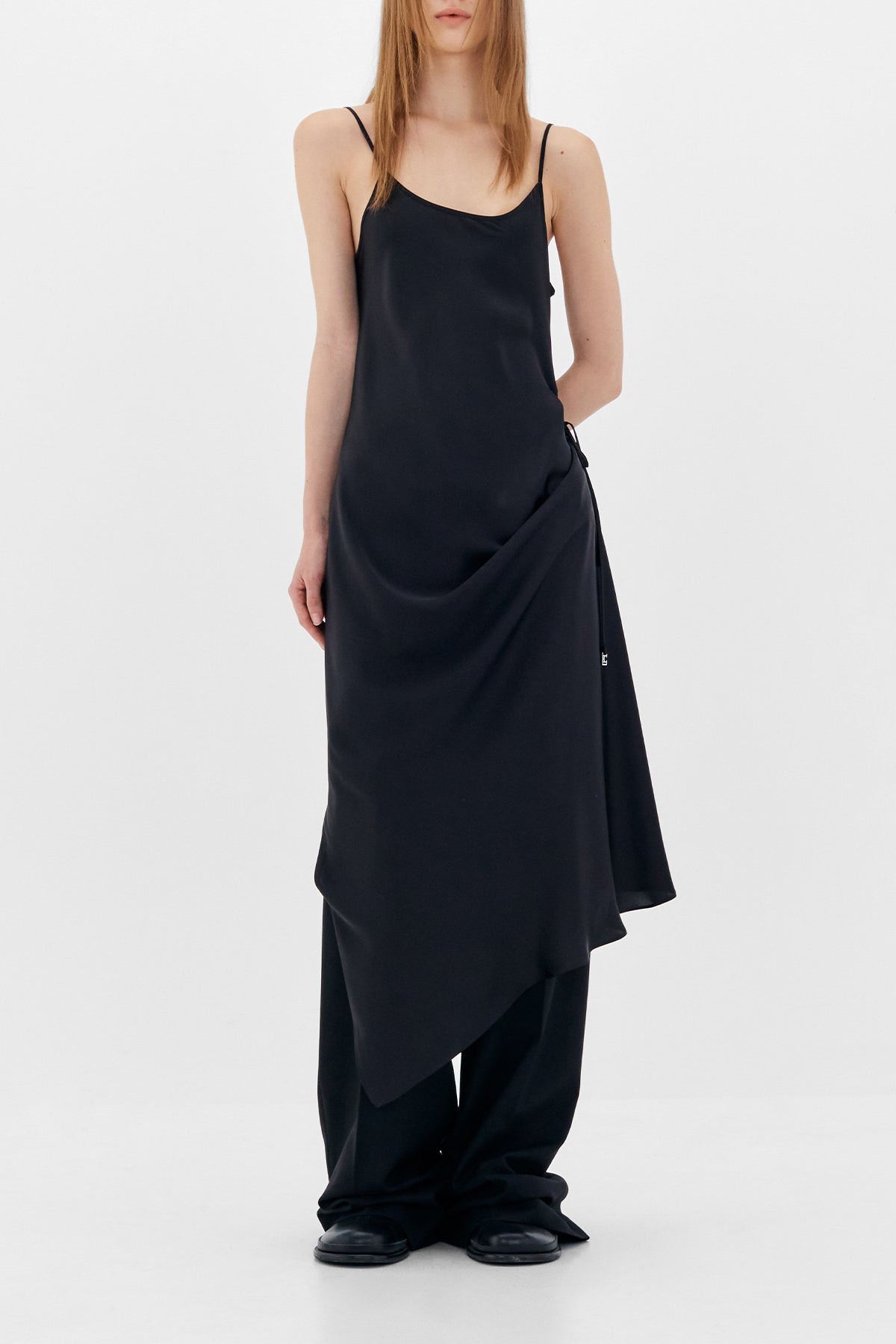Two-Way Slip Dress in Black