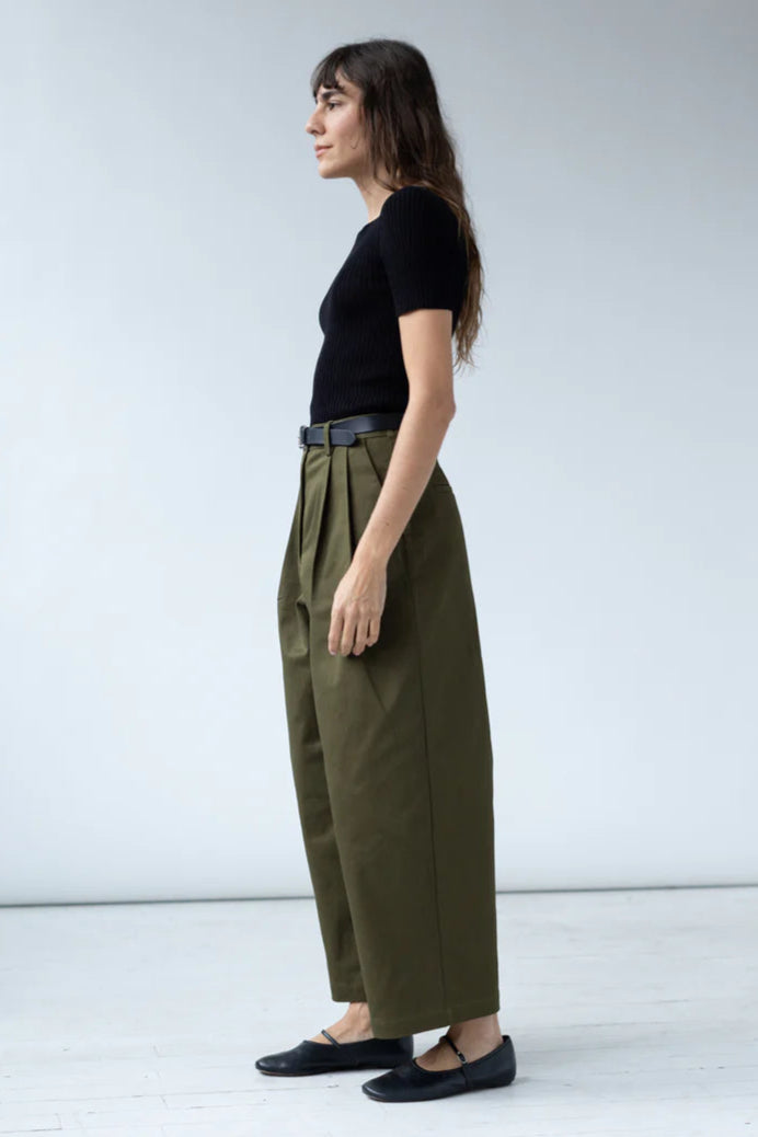 Boy Trouser in Dark Olive