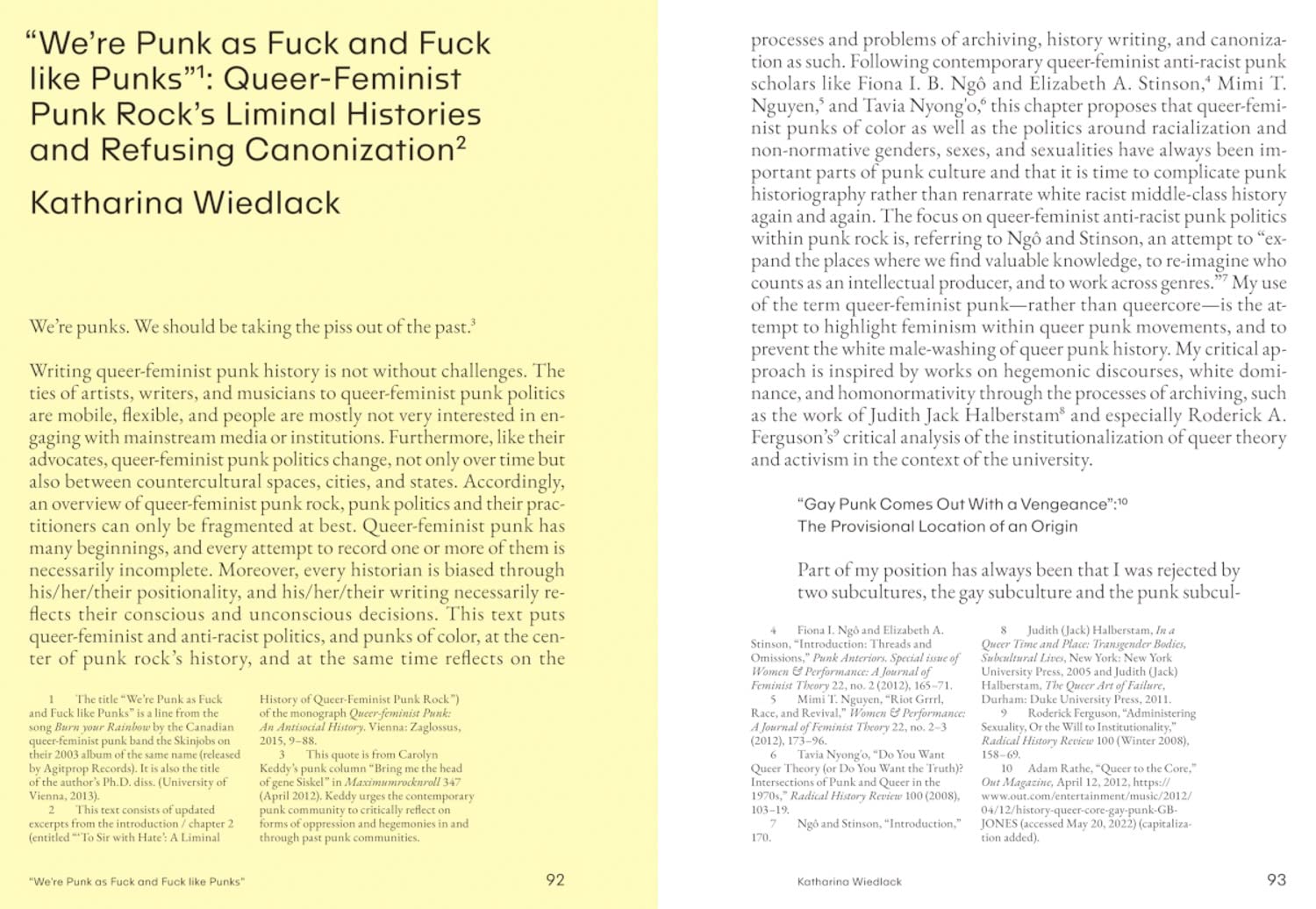 Fringe of the Fringe: Queering Punk Media History