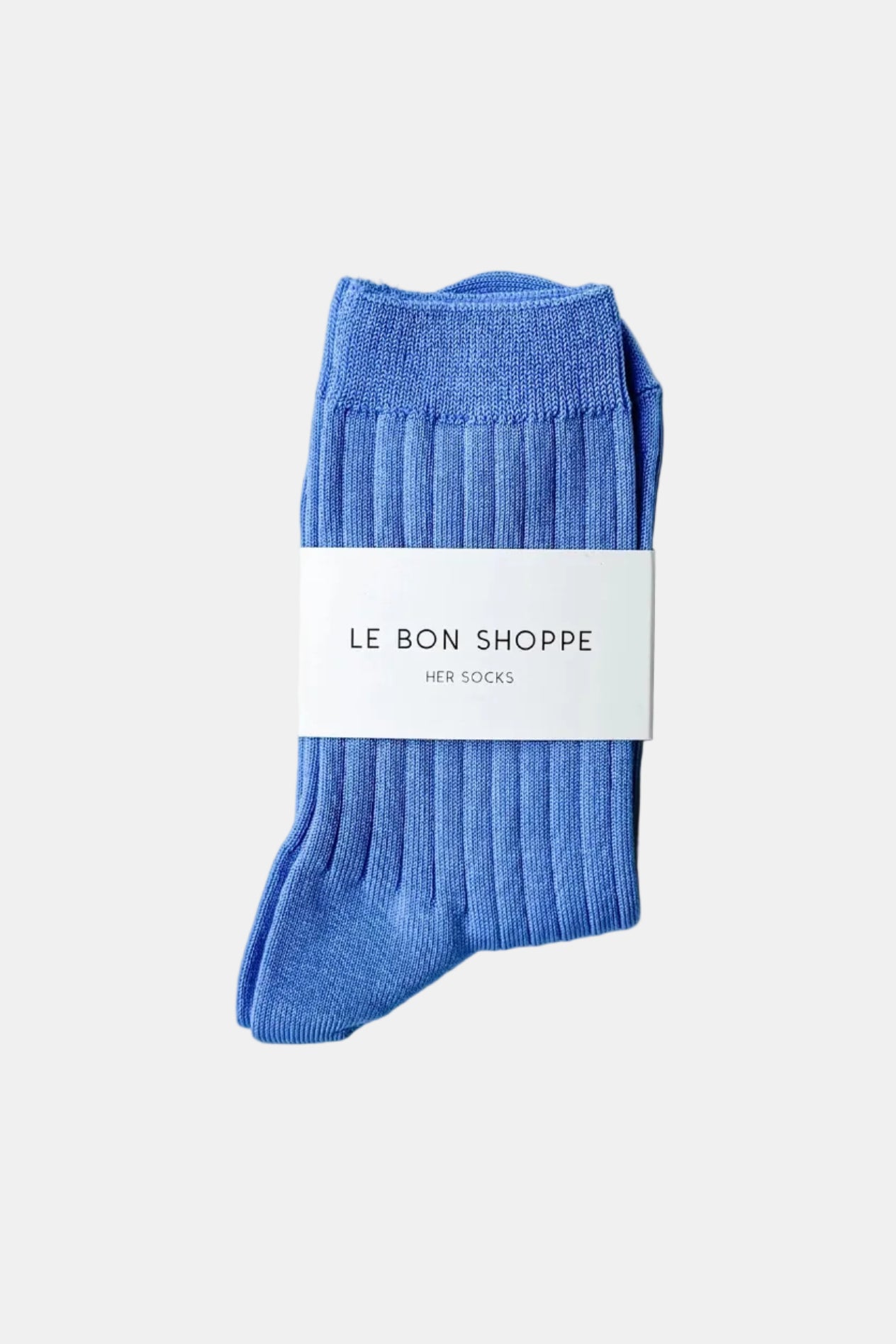 Her Socks in Periwinkle
