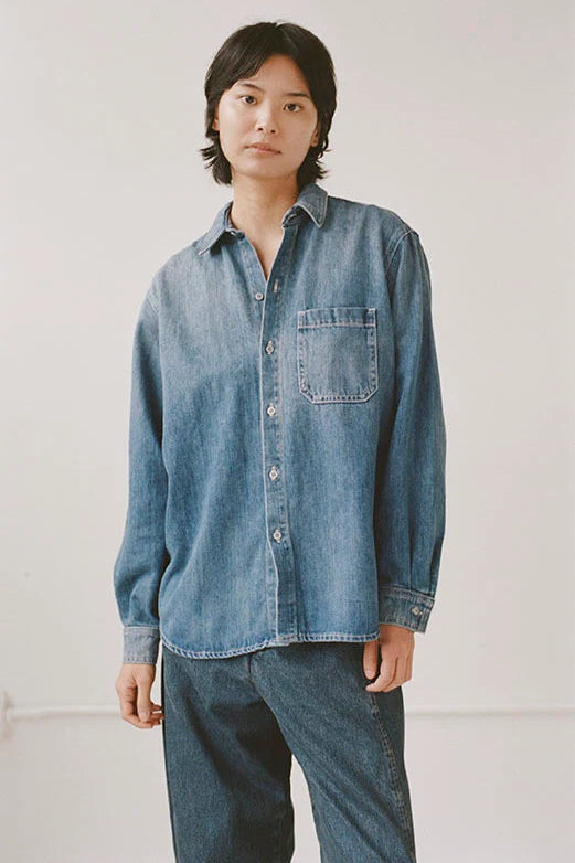 Denim Pocket Shirt in Vintage Indigo