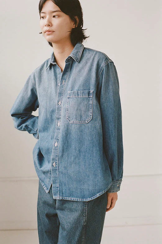 Denim Pocket Shirt in Vintage Indigo