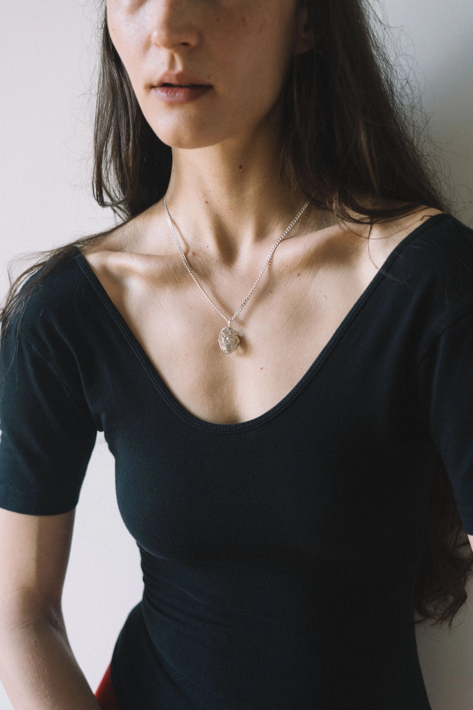 Andrea Necklace in Recycled Sterling Silver & Freshwater Pearl