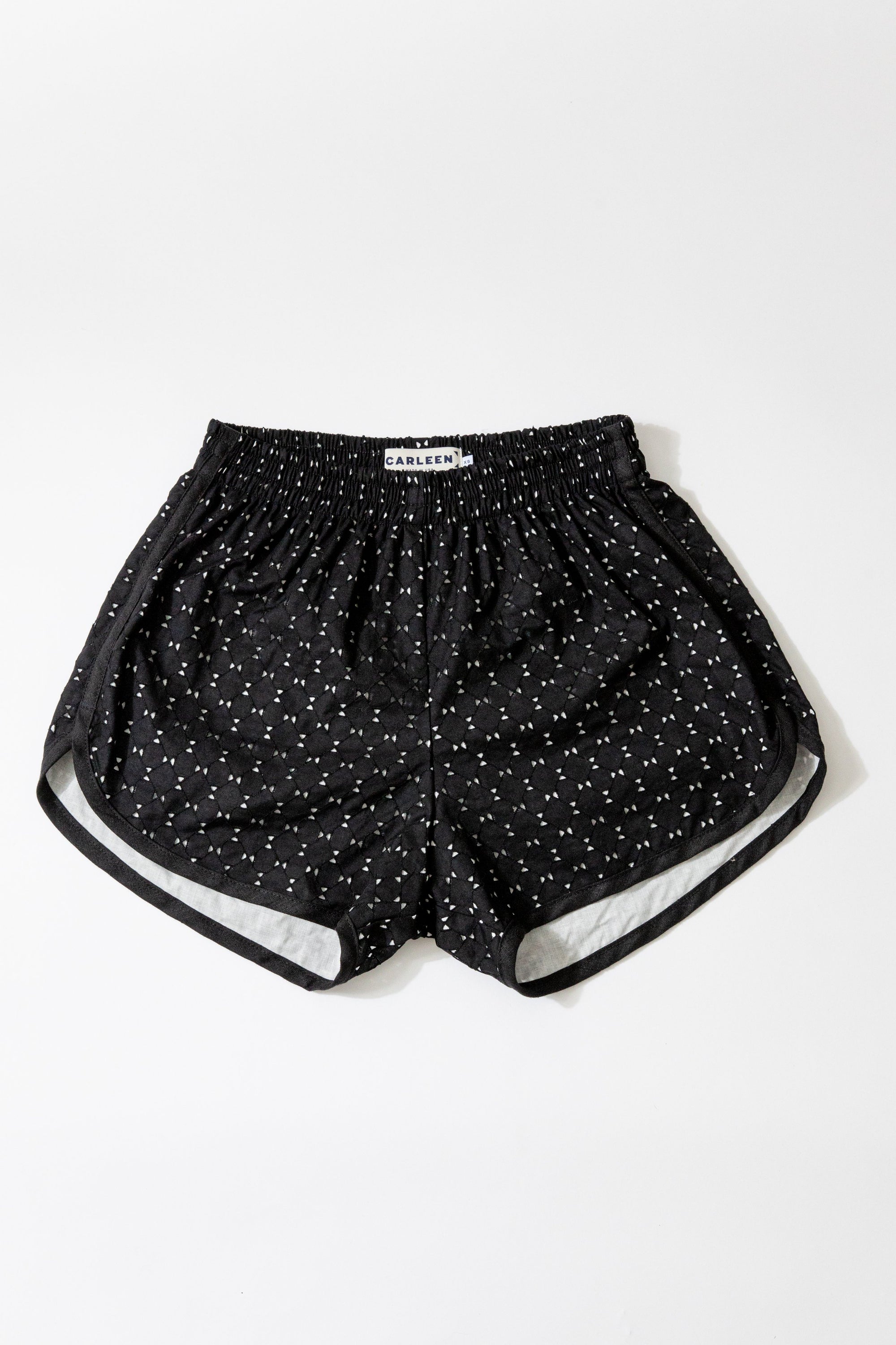 Tess Track Shorts in Black Lace by Carleen