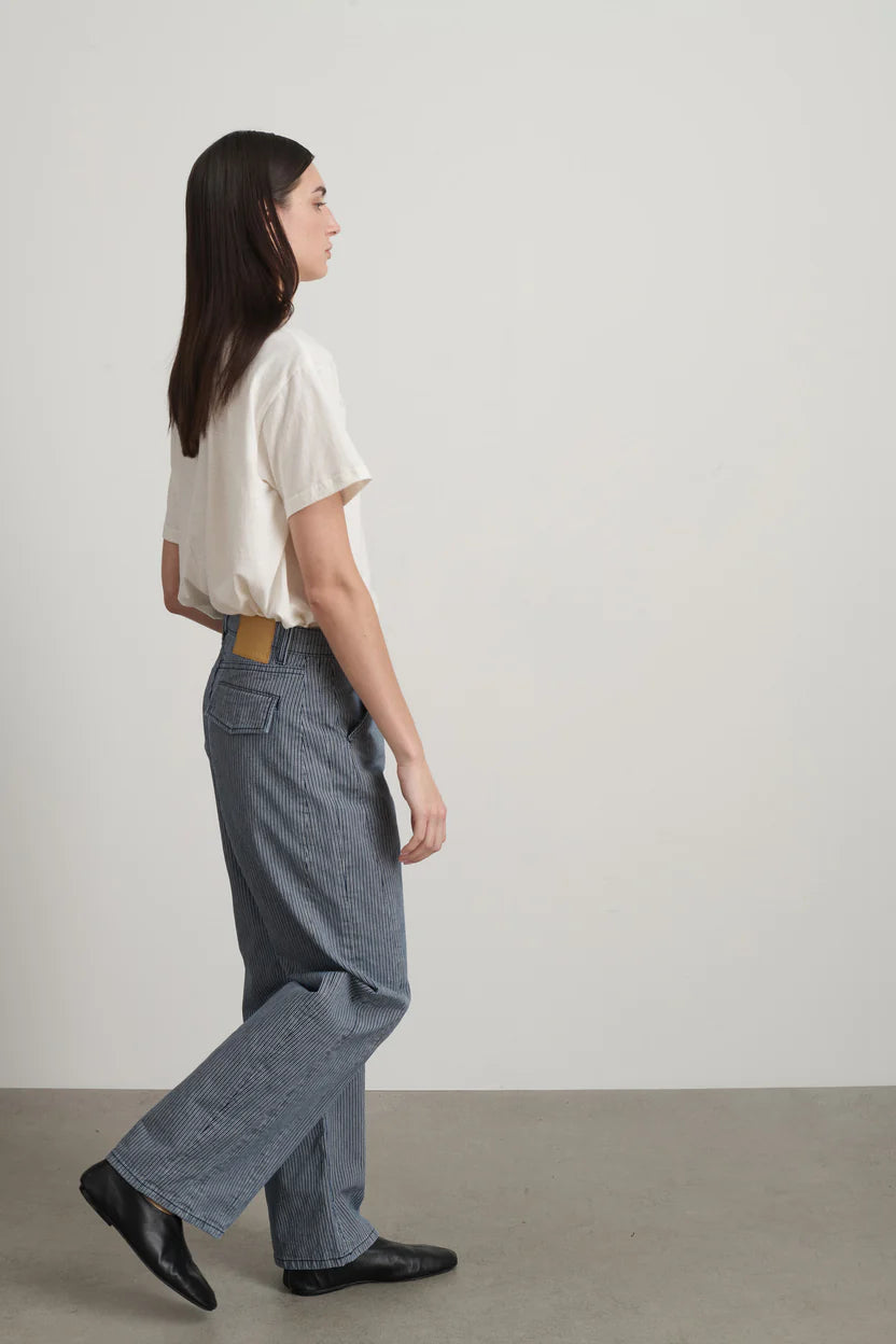 Lange Lasso Jean in Indigo White Stripe