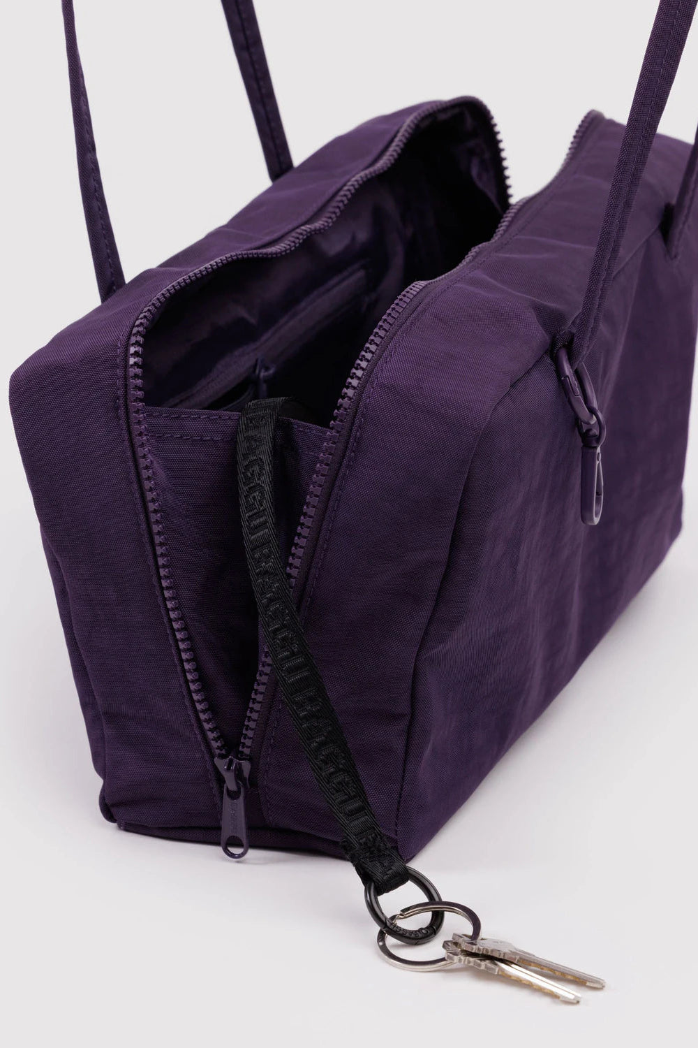 Nylon Bowler Bag in Fig