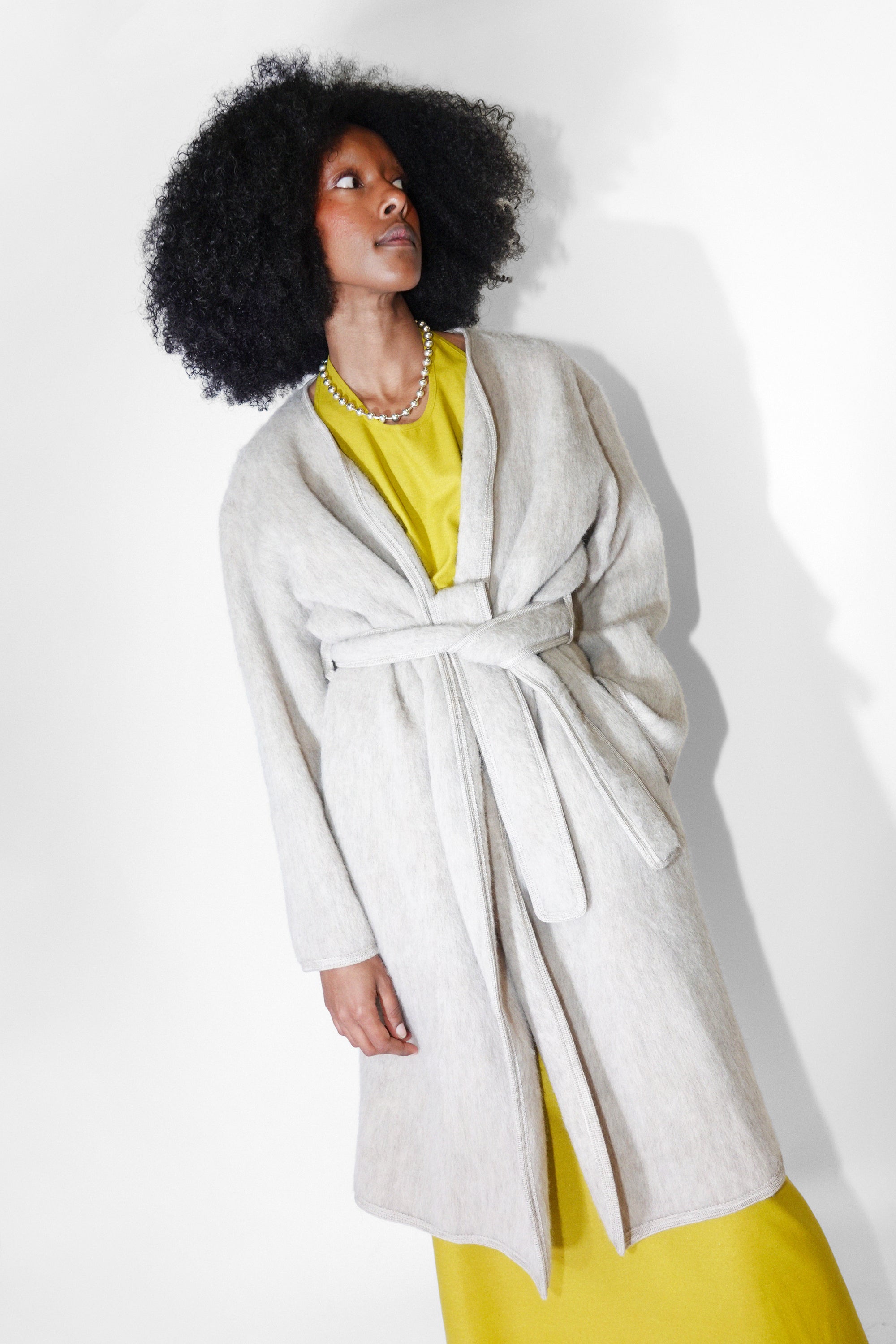 Capas Coat in Sahara Brushed Wool by Baserange