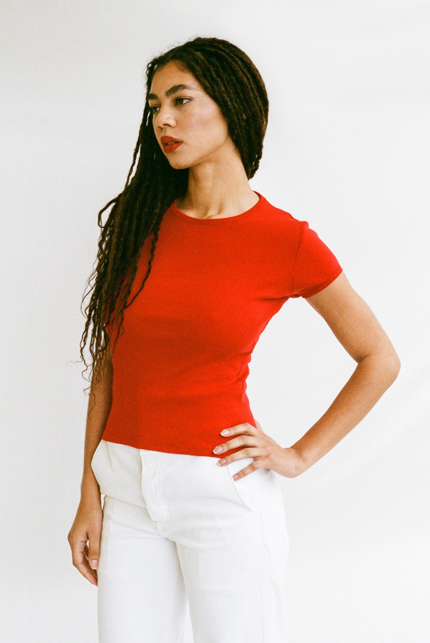 Bellevue Tee in Tomate by Gil Rodriguez http://www.shoprecital.com