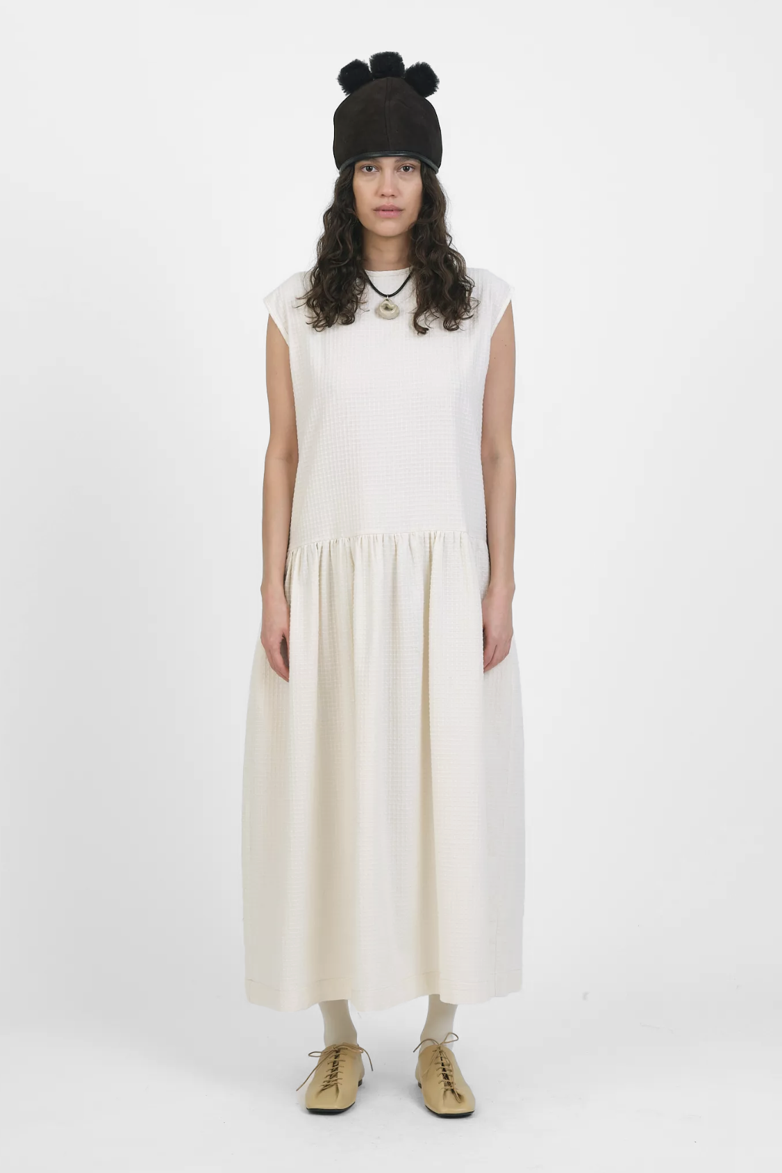 waffle cotton dress Ethel Waffle Knit Dress