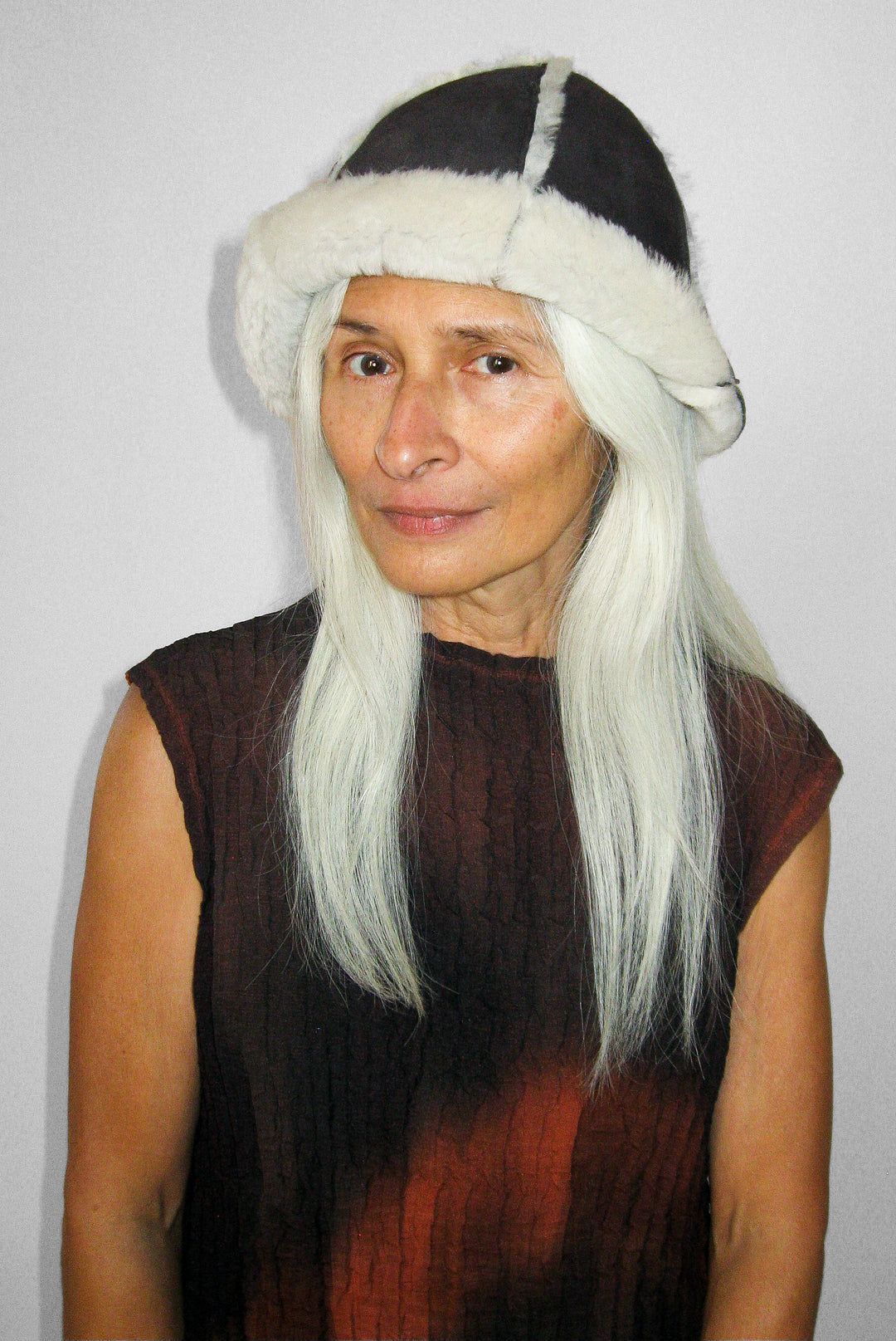 Peachbasket Hat in Earth & White by CLYDE