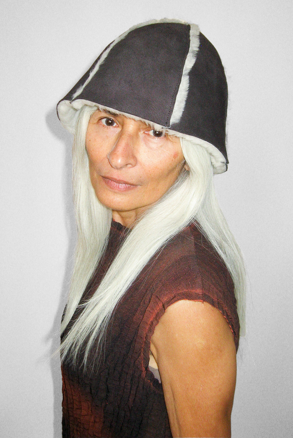 Peachbasket Hat in Earth & White BY CLYDE