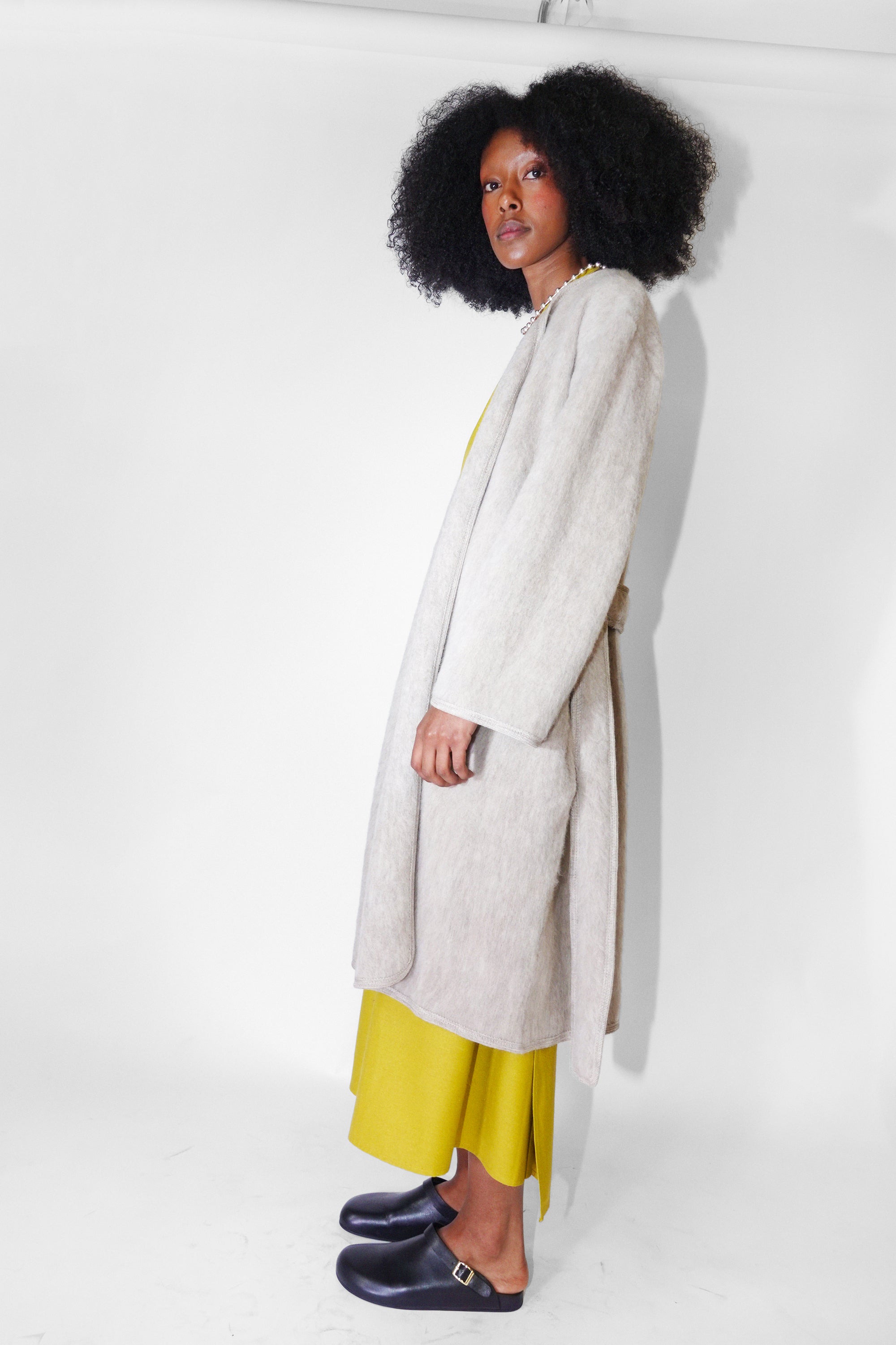 Capas Coat in Sahara Brushed Wool by Baserange