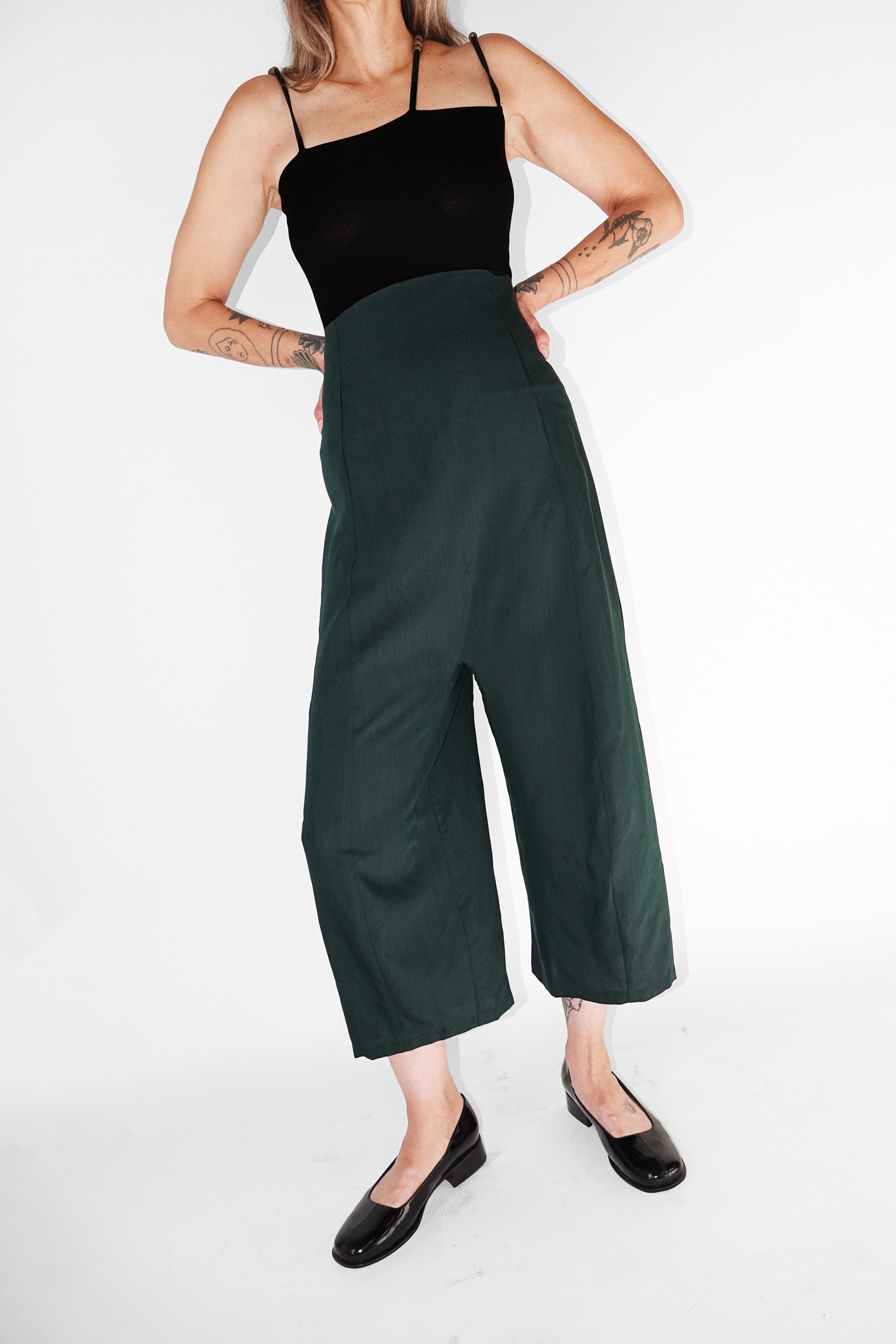 Morgan Pant in Forest Tropical Wool by Caron Callahan