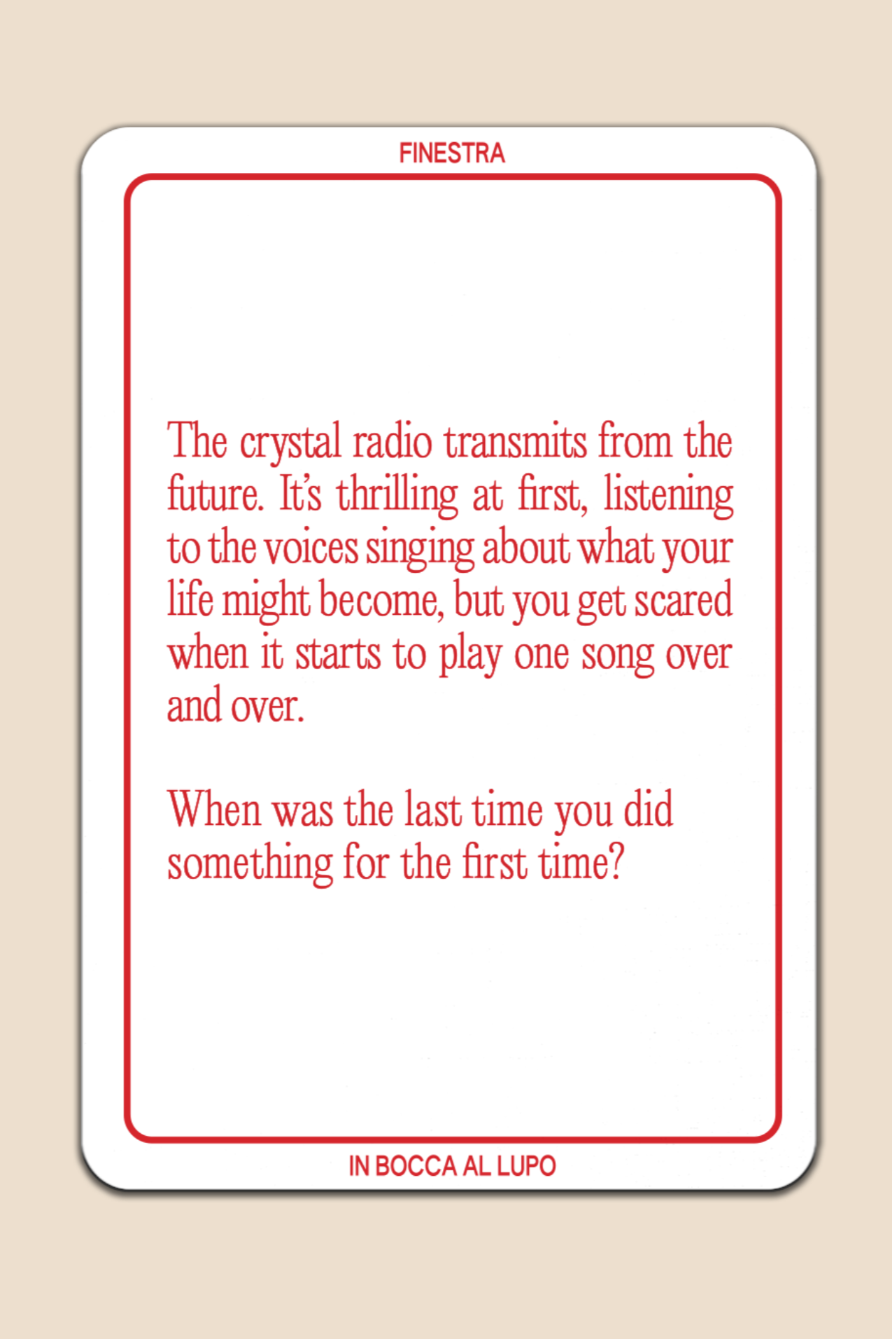 Finestra Conversation Cards