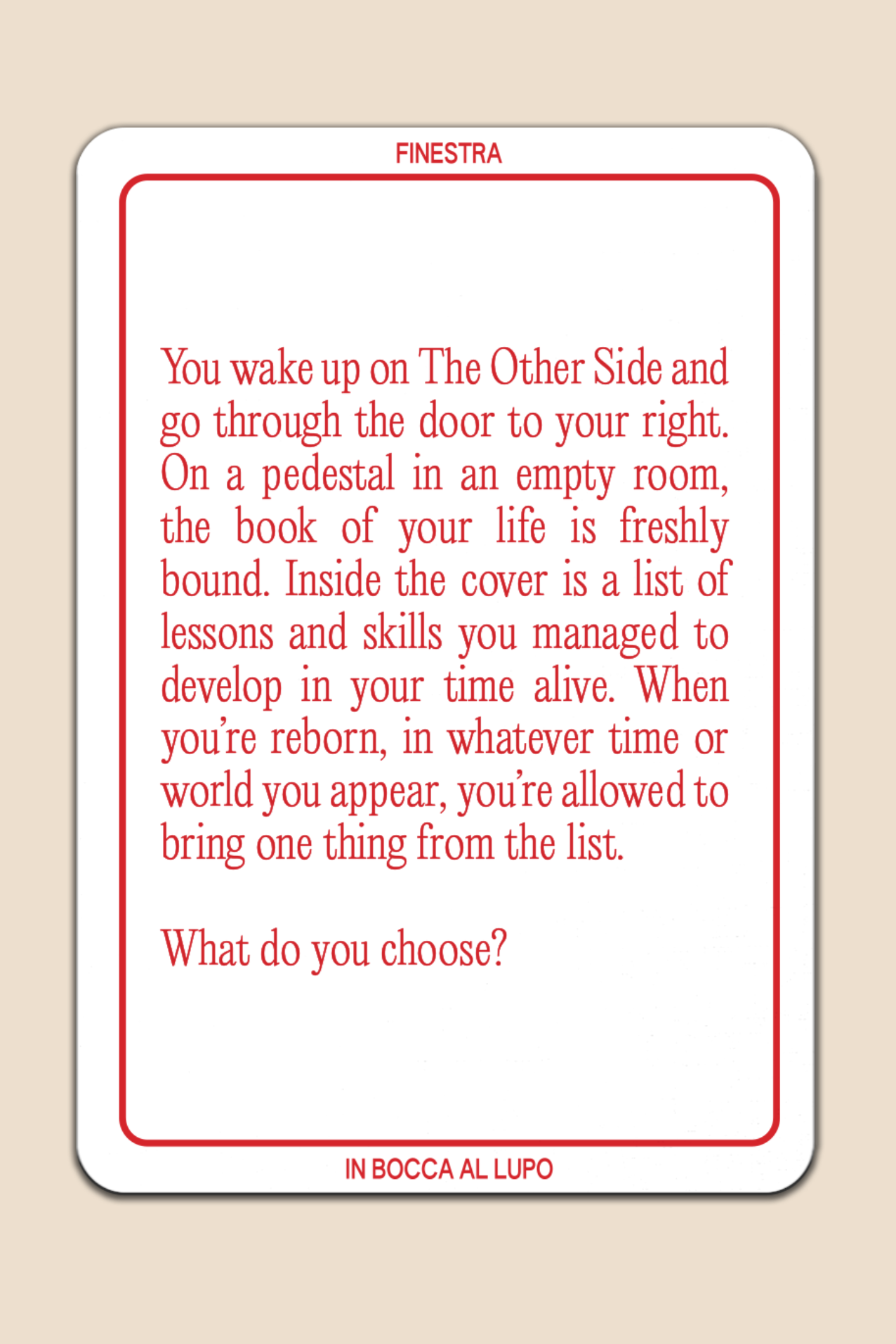 Finestra Conversation Cards