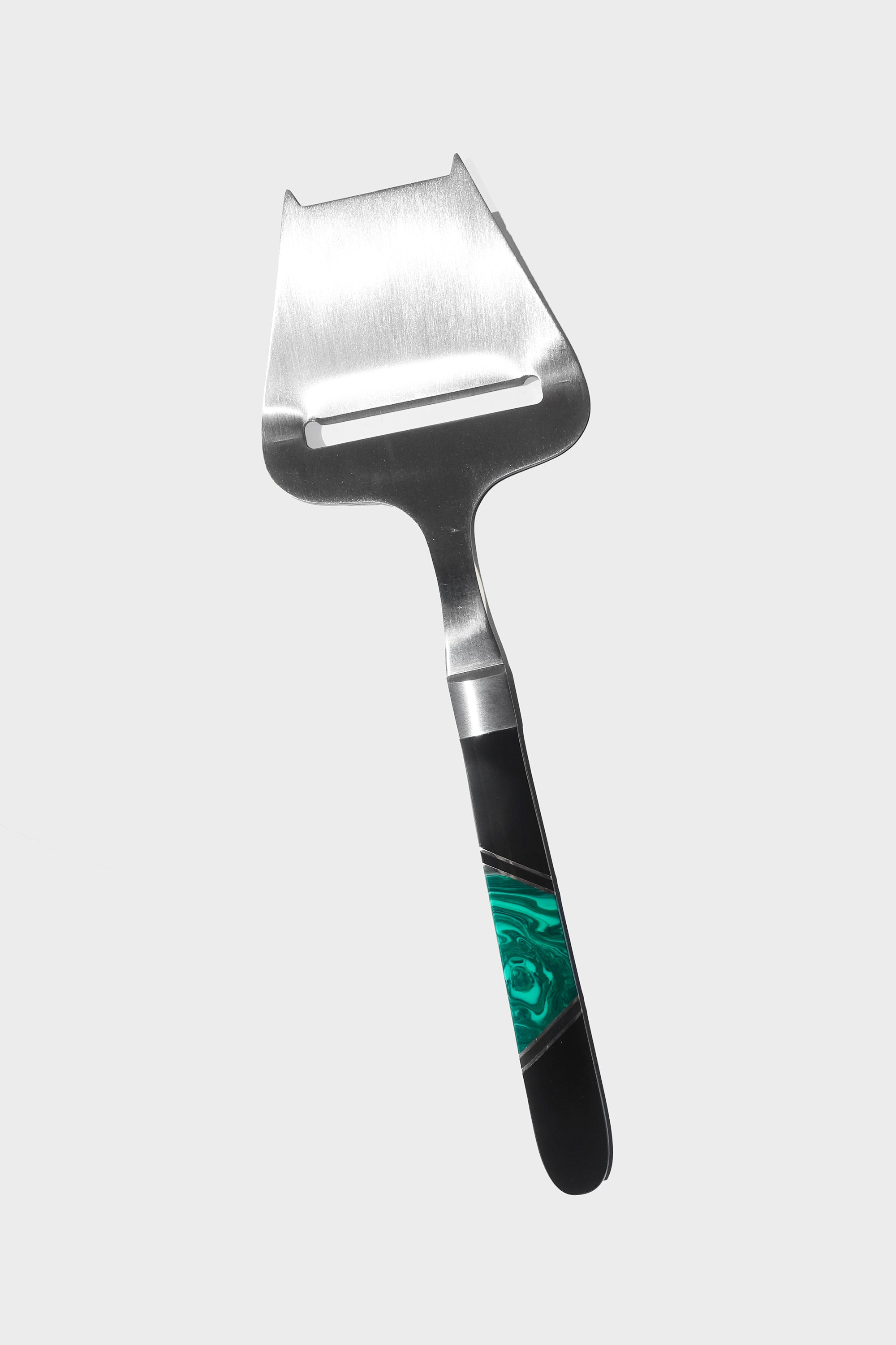 Cheese Slicer in Malachite & Jet by Santa Fe Stoneworks