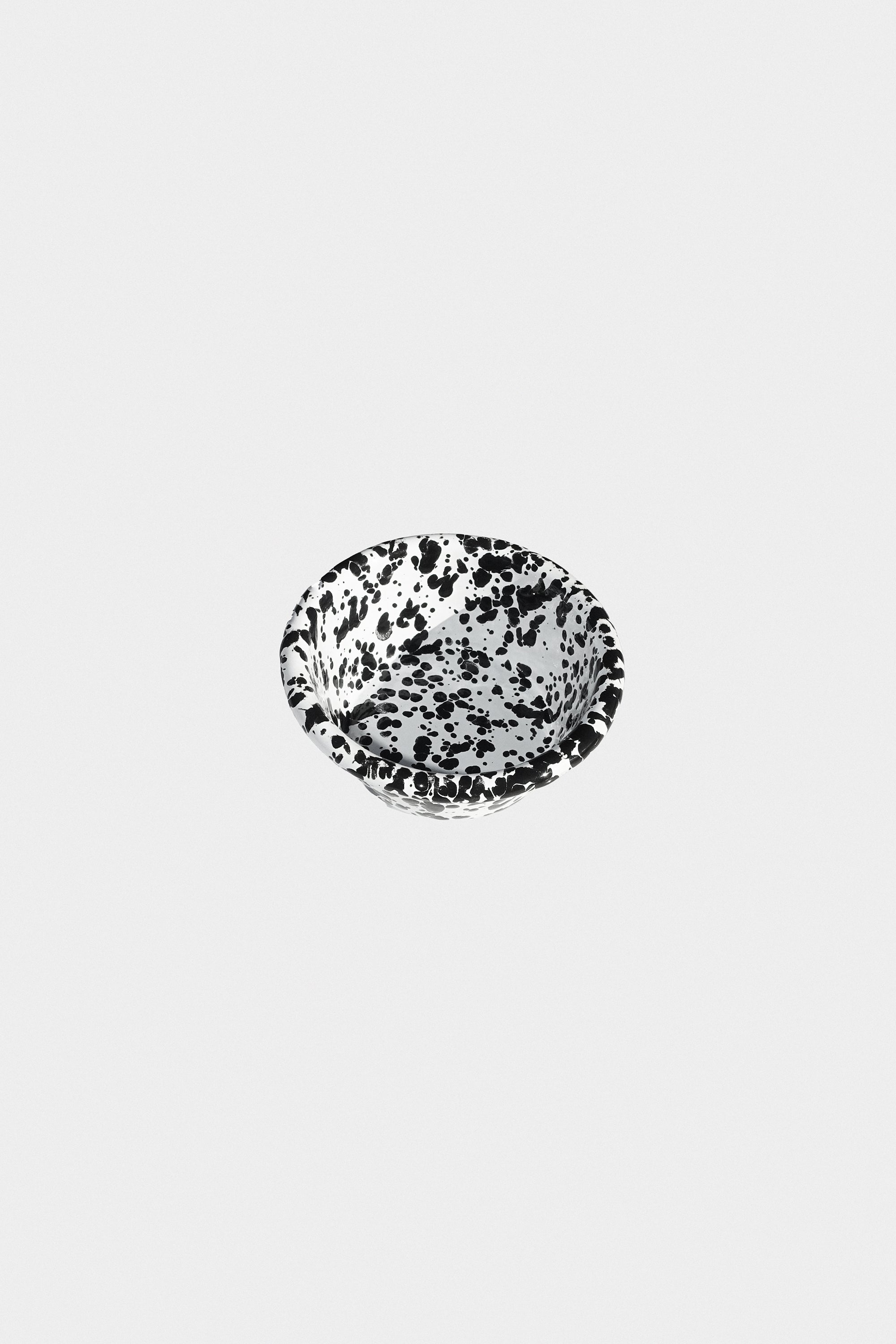 Small Ramekin in Black Splatter Enamelware