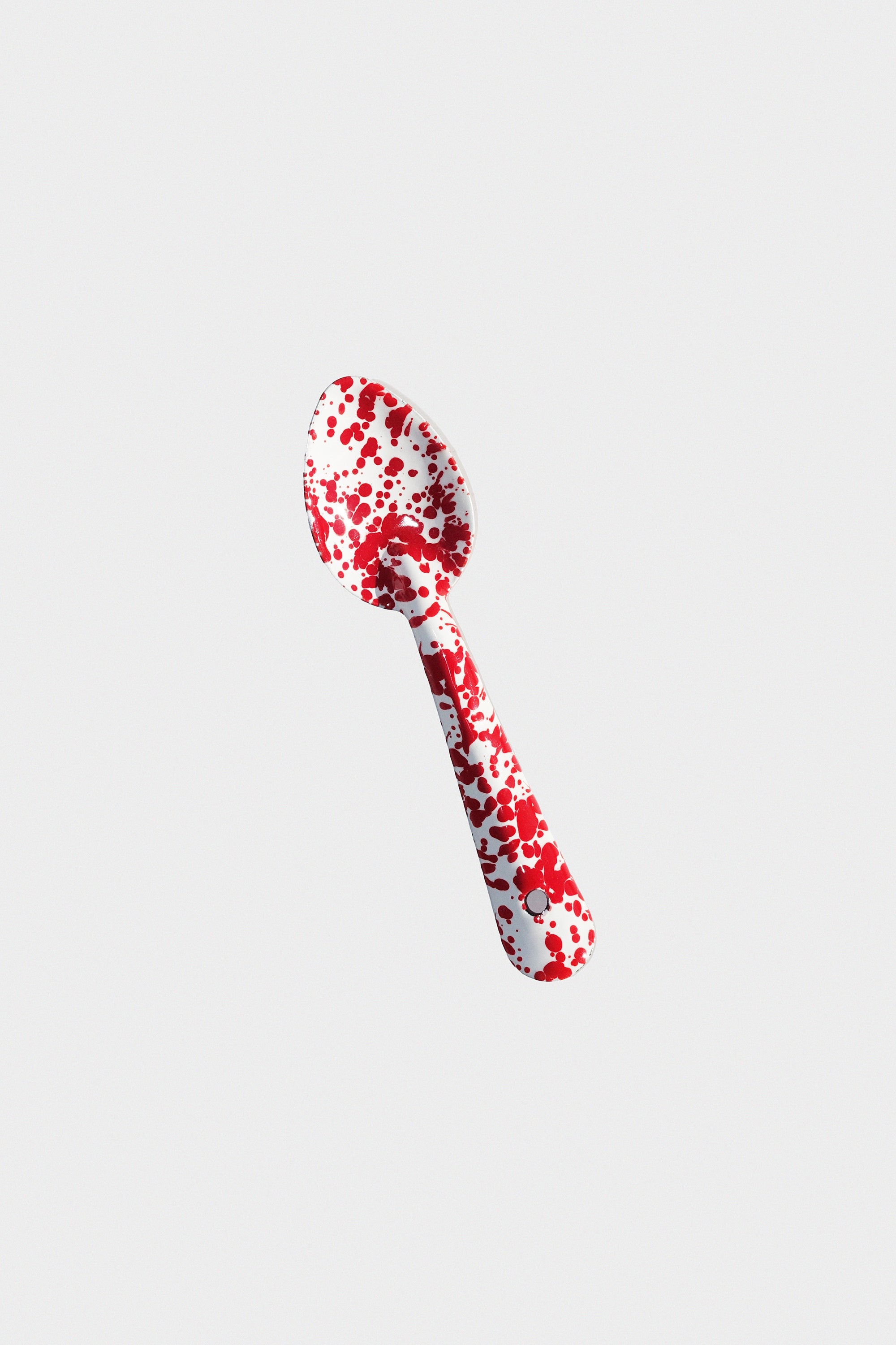 Small Spoon in Red Splatter Enamelware