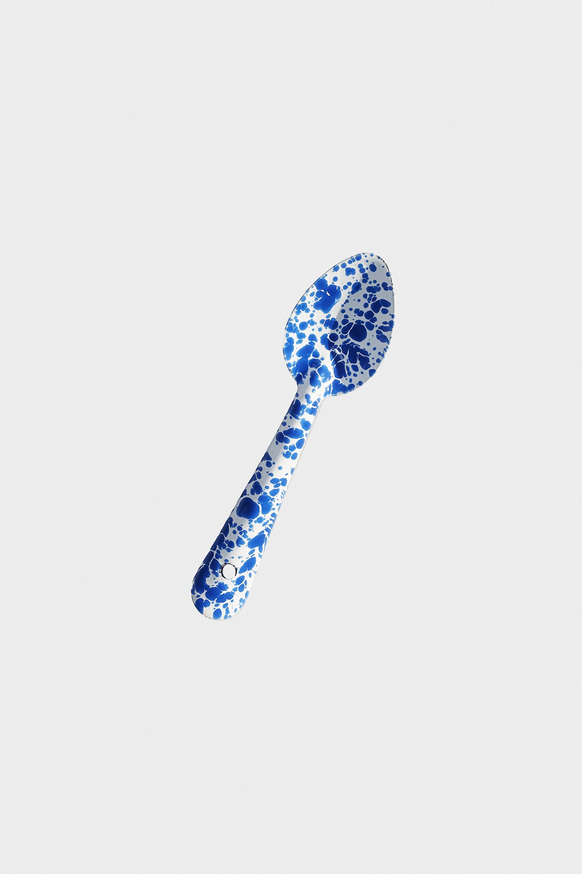 Small Spoon in Blue Splatter Enamelware