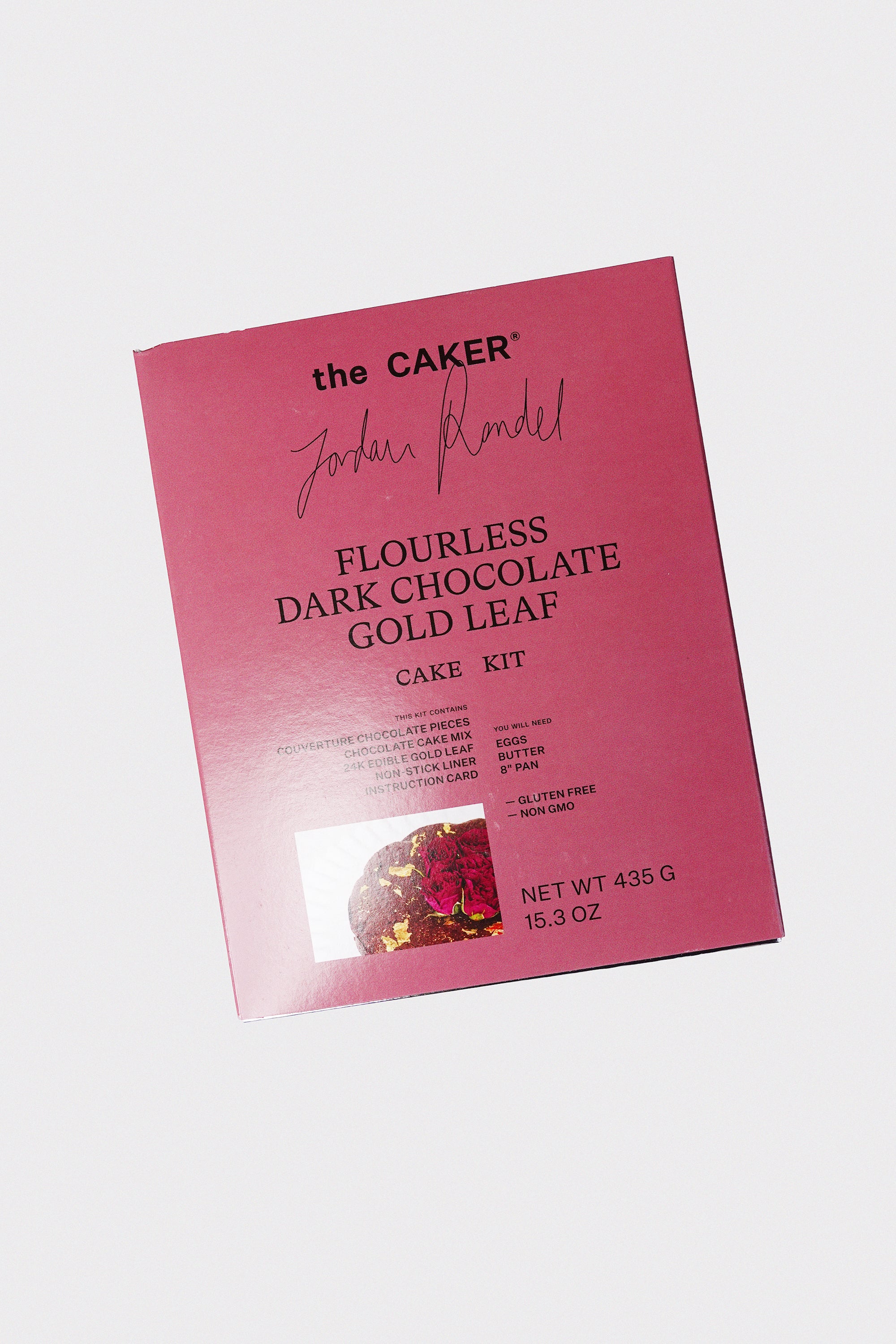 Flourless Dark Chocolate Gold Leaf Cake Kit by The Caker