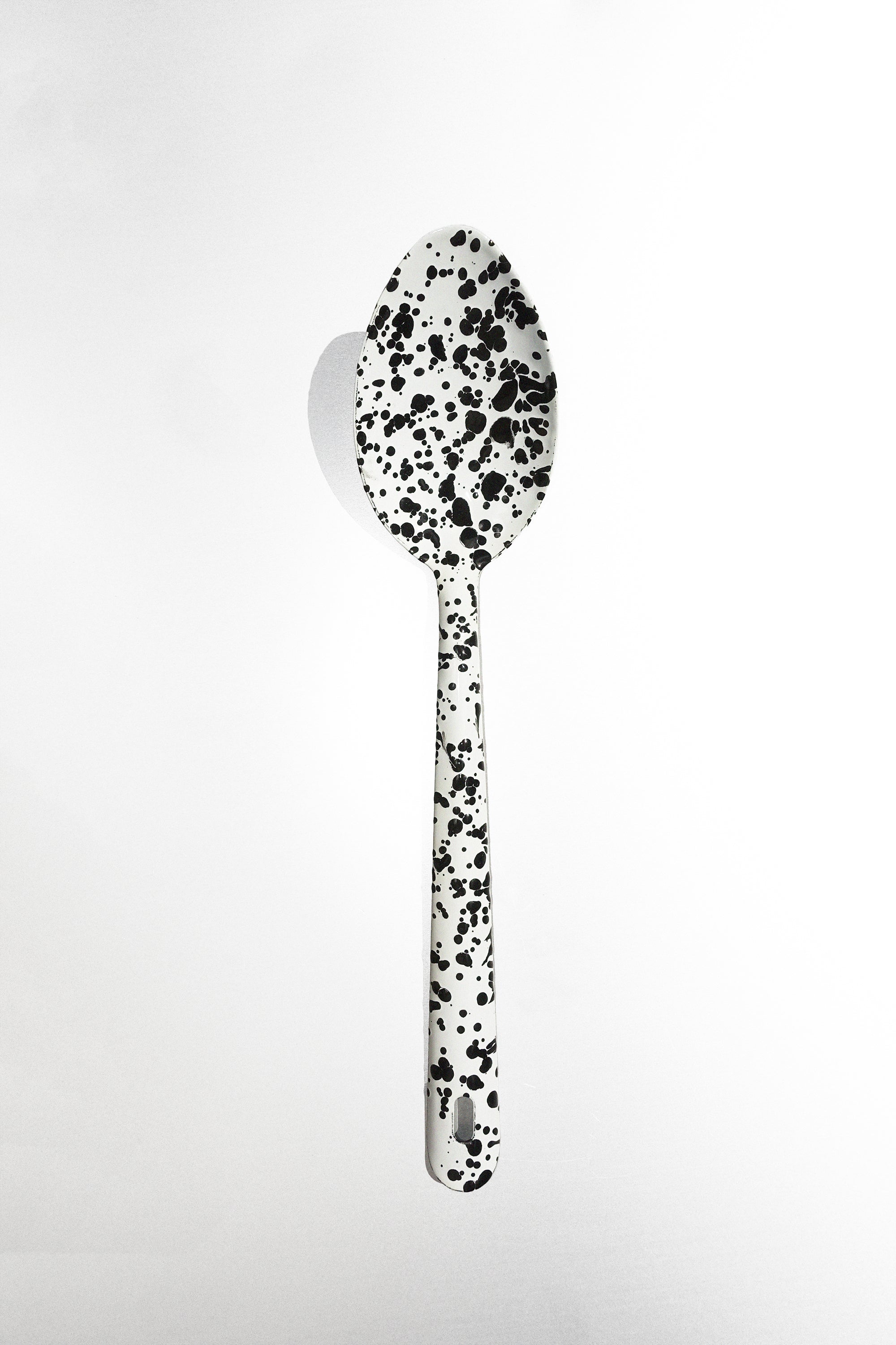 Large Spoon in Black Splatter
