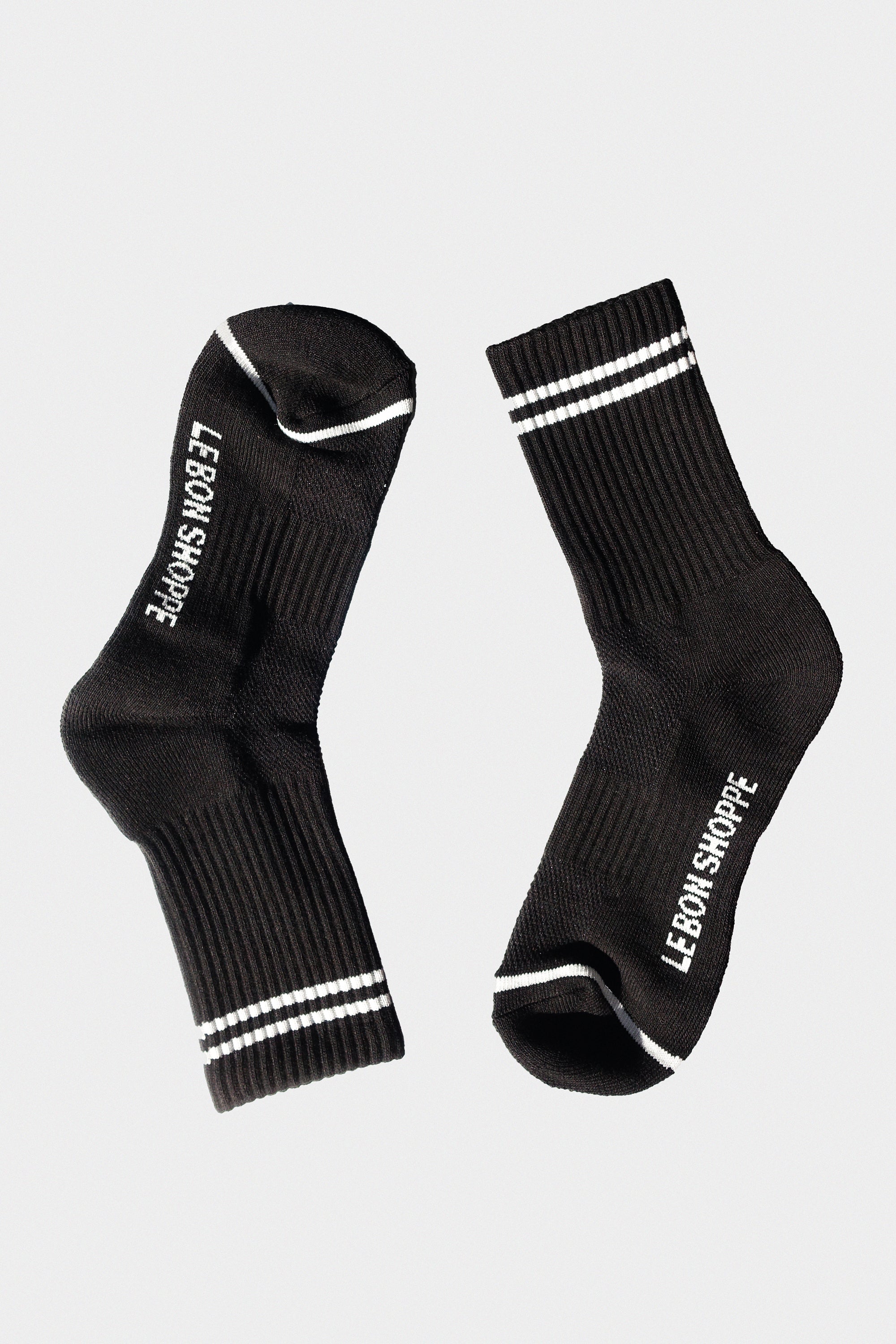 Boyfriend Socks in Noir by Le Bon Shoppe
