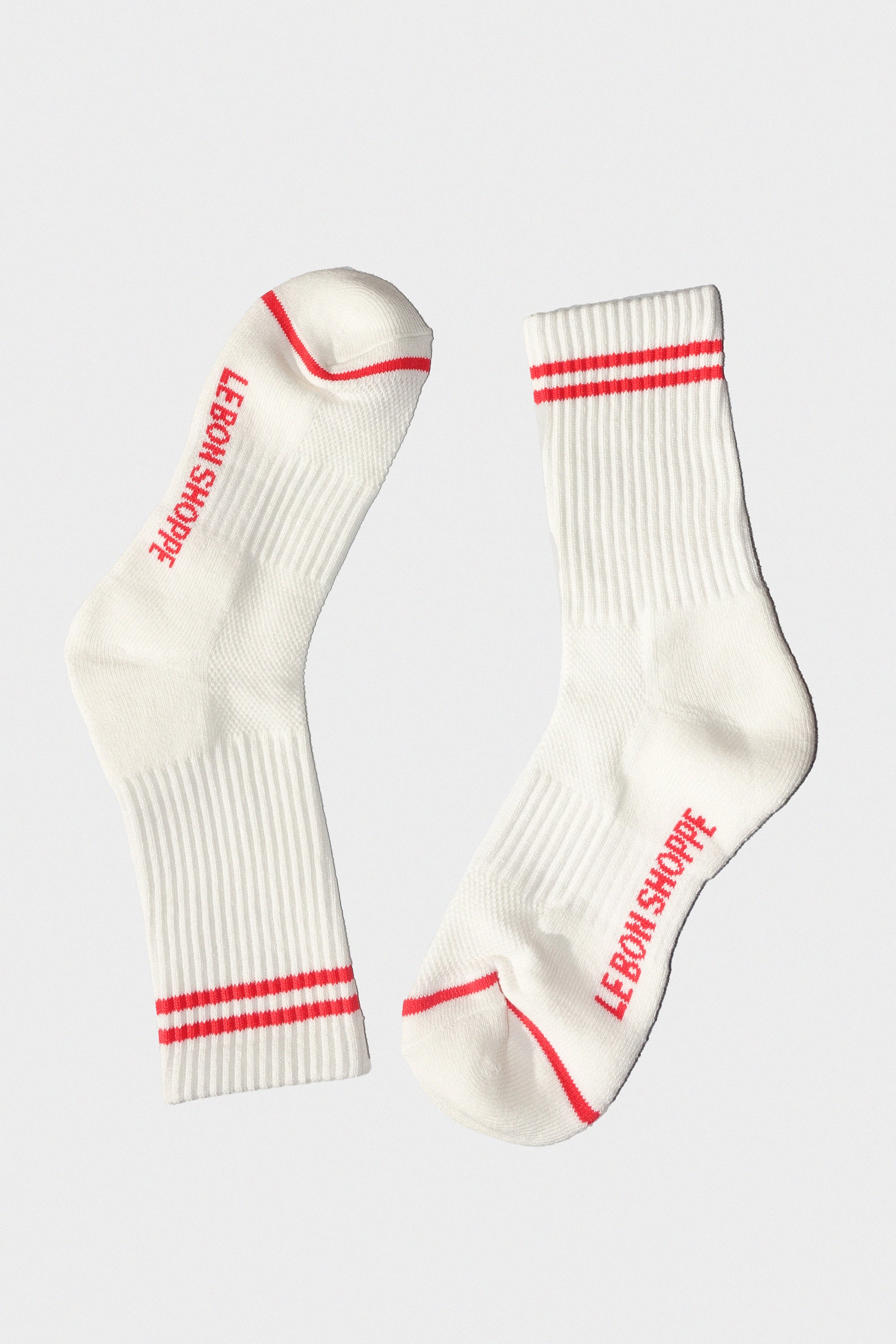 Boyfriend Socks in Clean White by Le Bon Shoppe