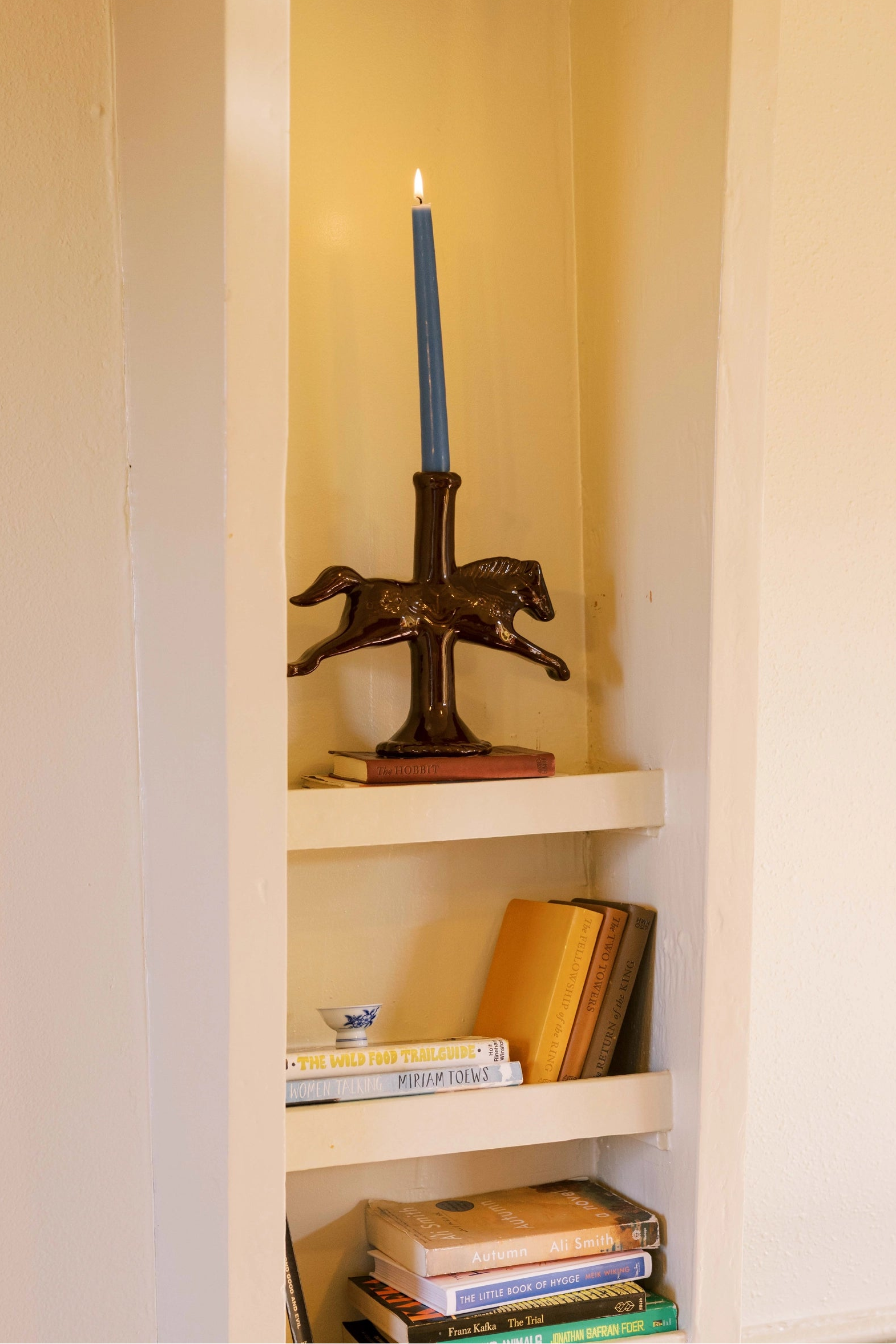 Dala Horse Candlestick Holder in Dark Chocolate