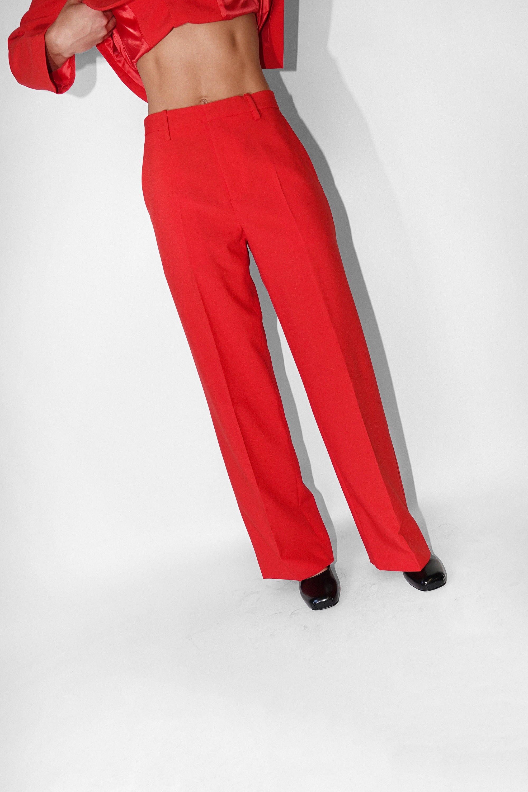 Glass Pant in Red by Sandy Liang