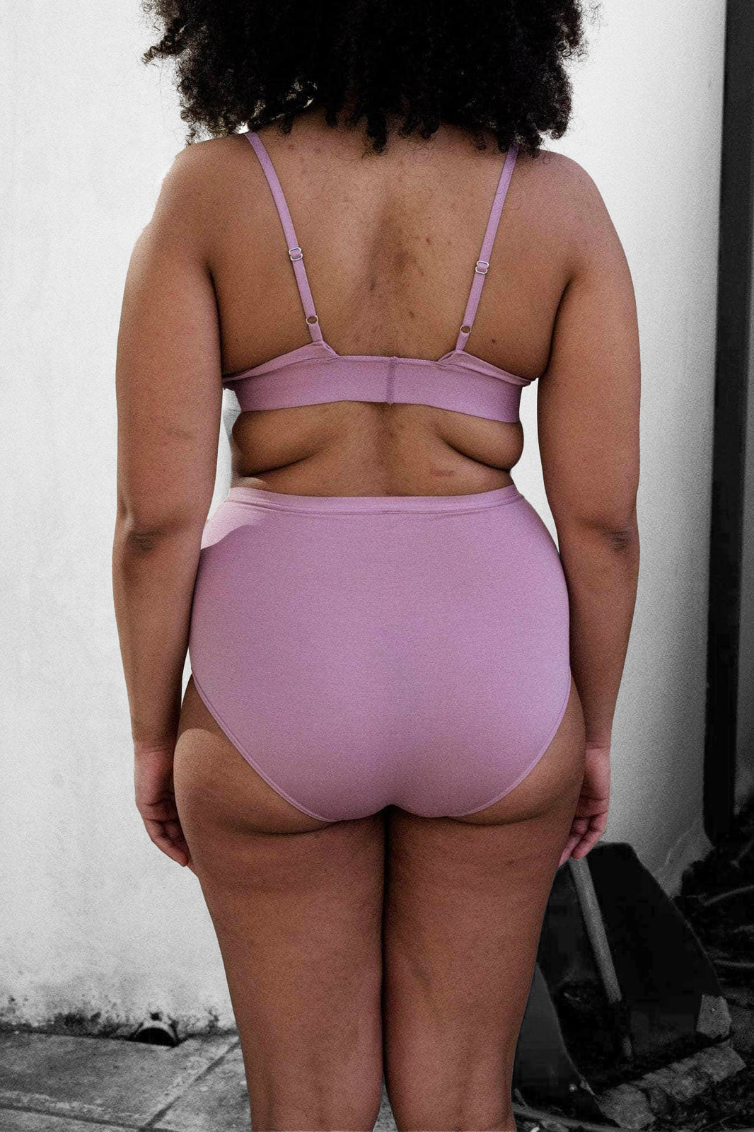 Highwaist Bell Pants in Still Purple Bamboo Lyocell BY BASERANGE