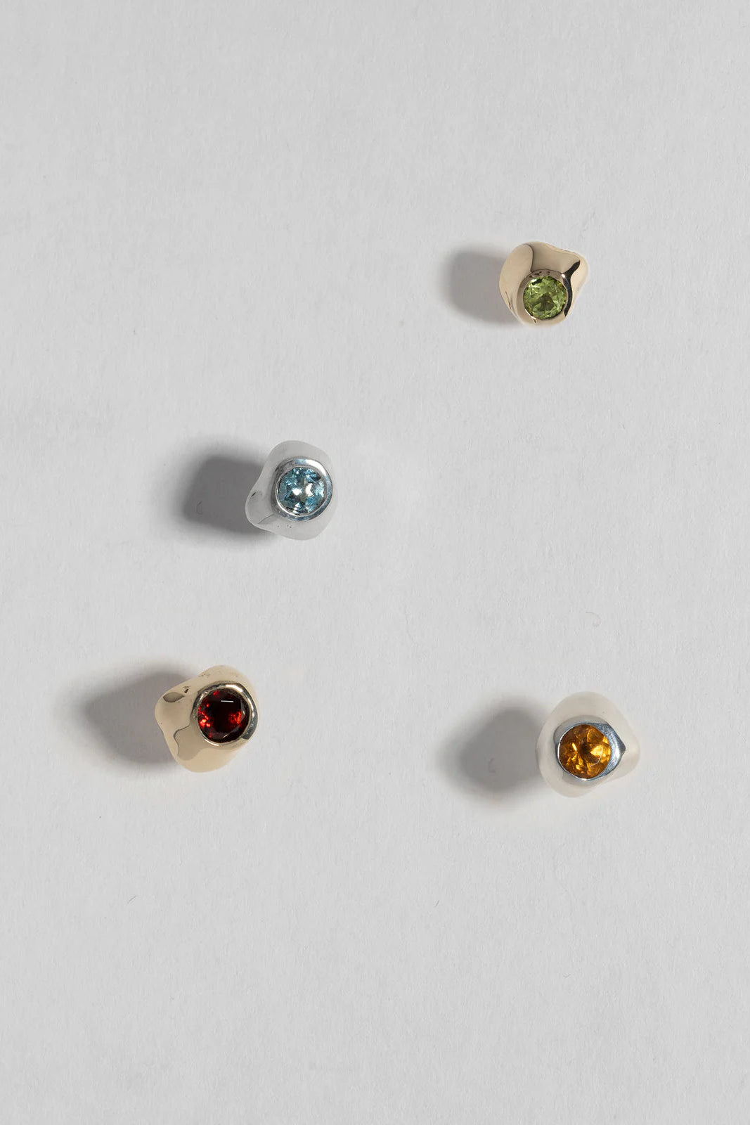 Kira Stud in Sterling Silver & Topaz