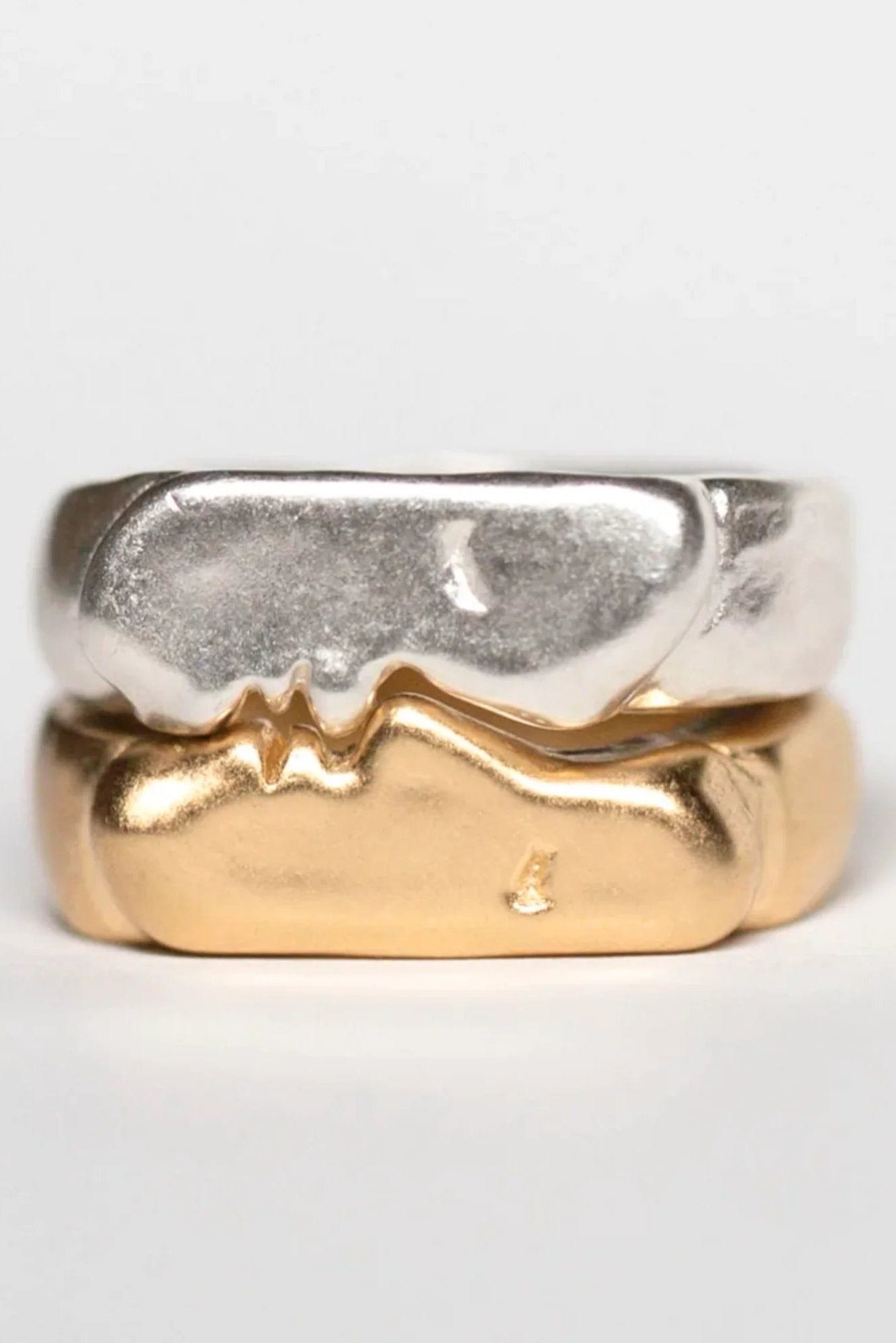 Kiss Rings in Sterling Silver & Gold