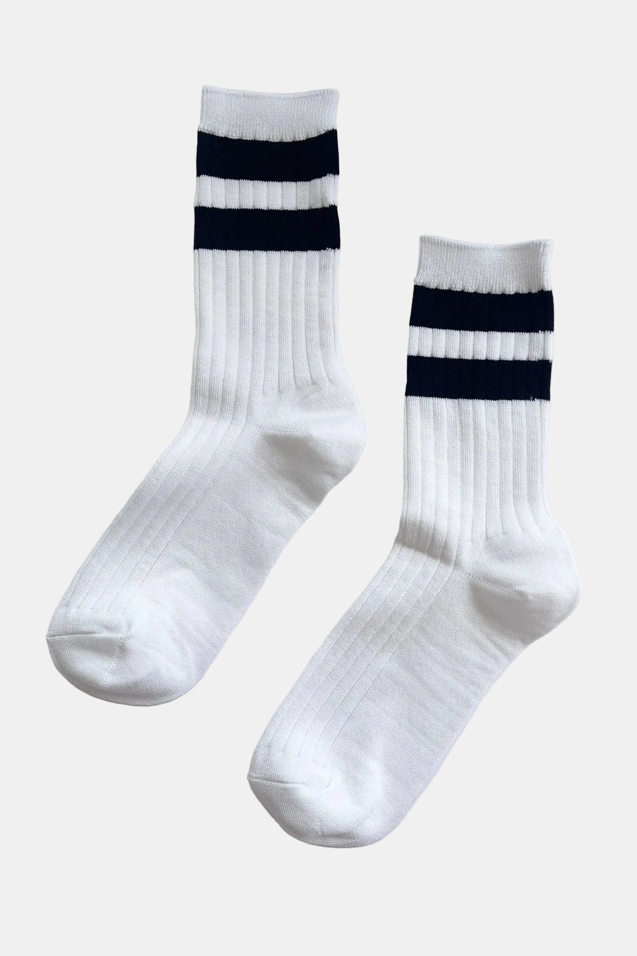 Her Varsity Socks in White & Black