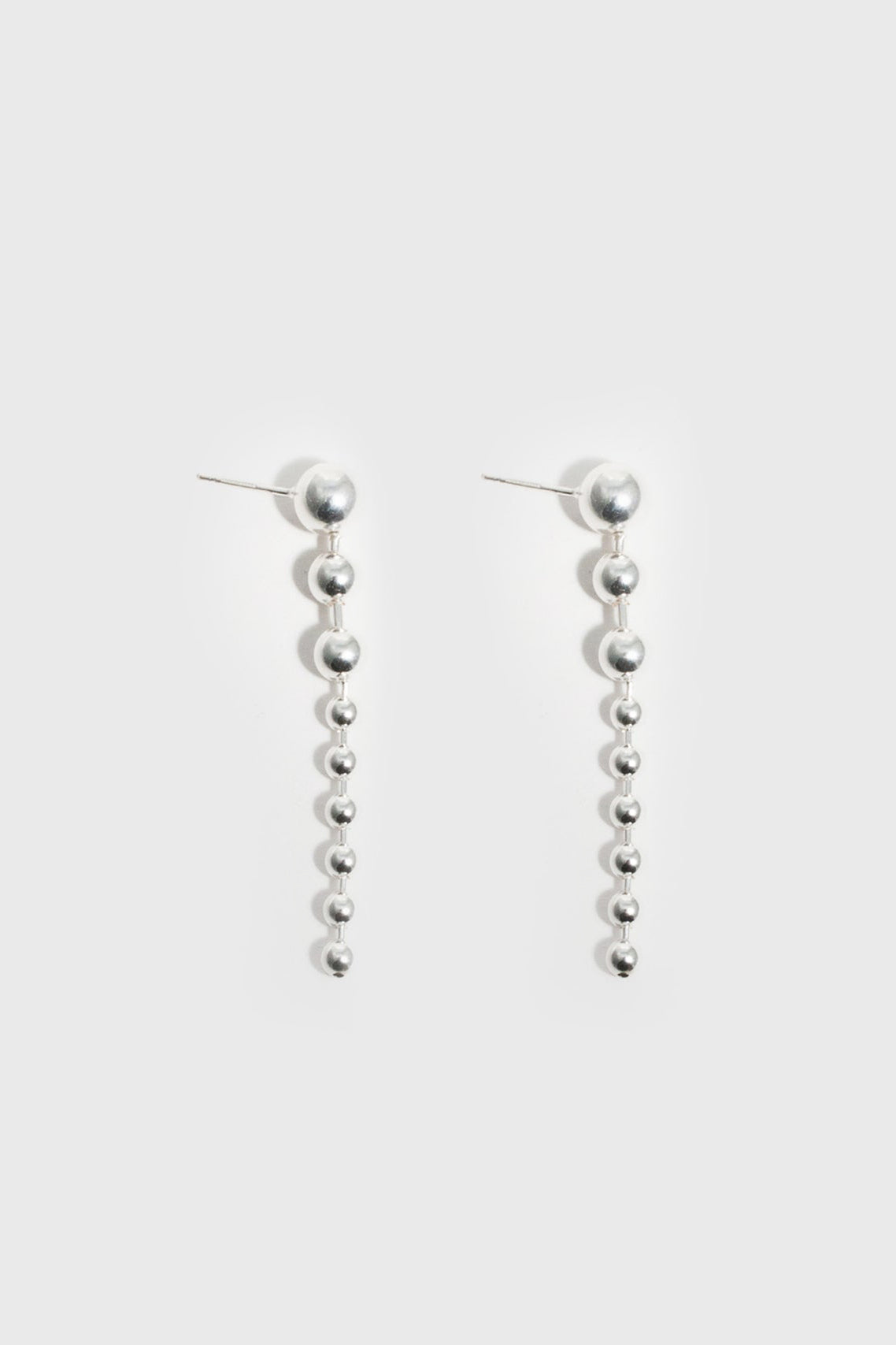Orb Link Earrings in Sterling Silver