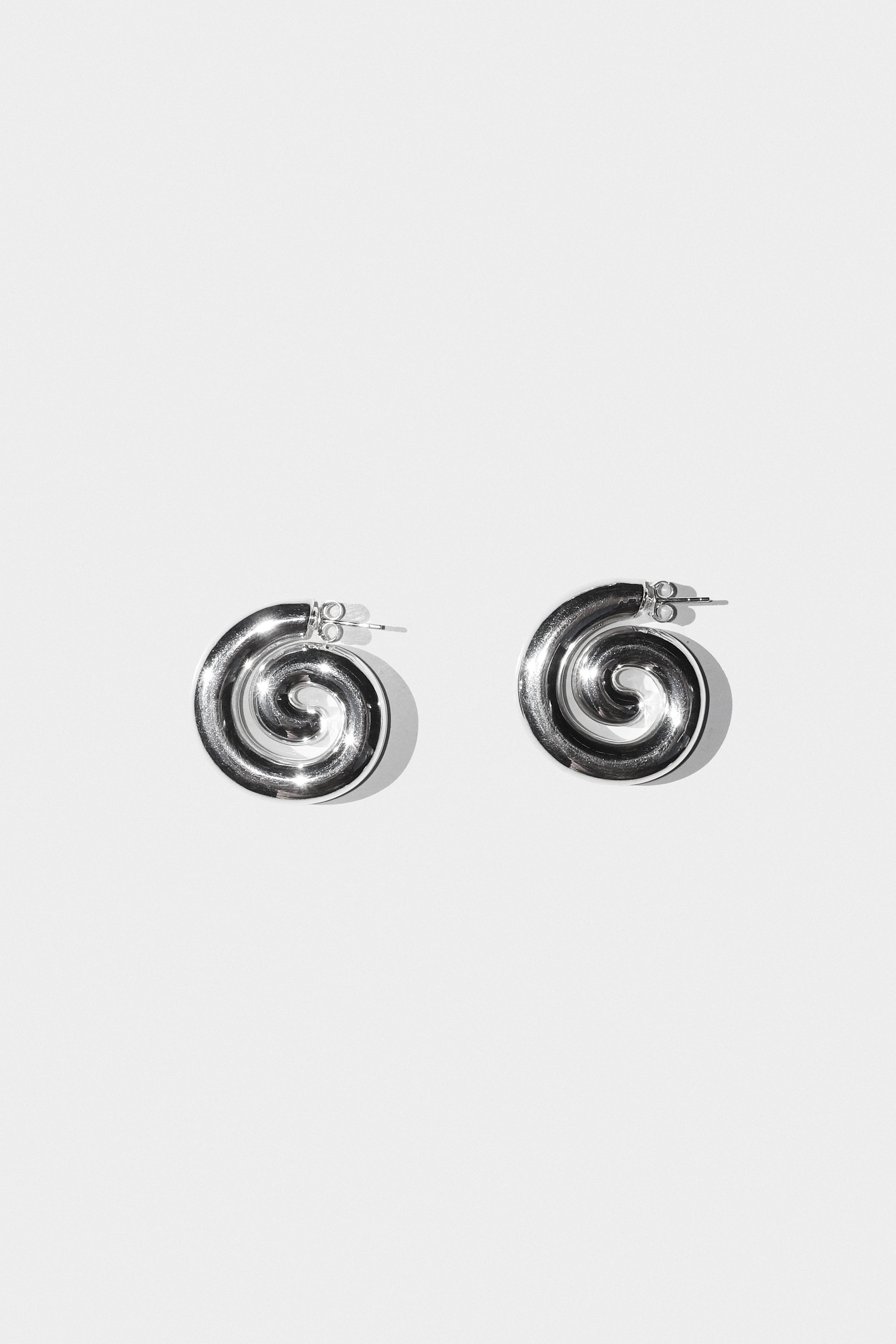Spiral Earrings in Sterling Silver by Nomia